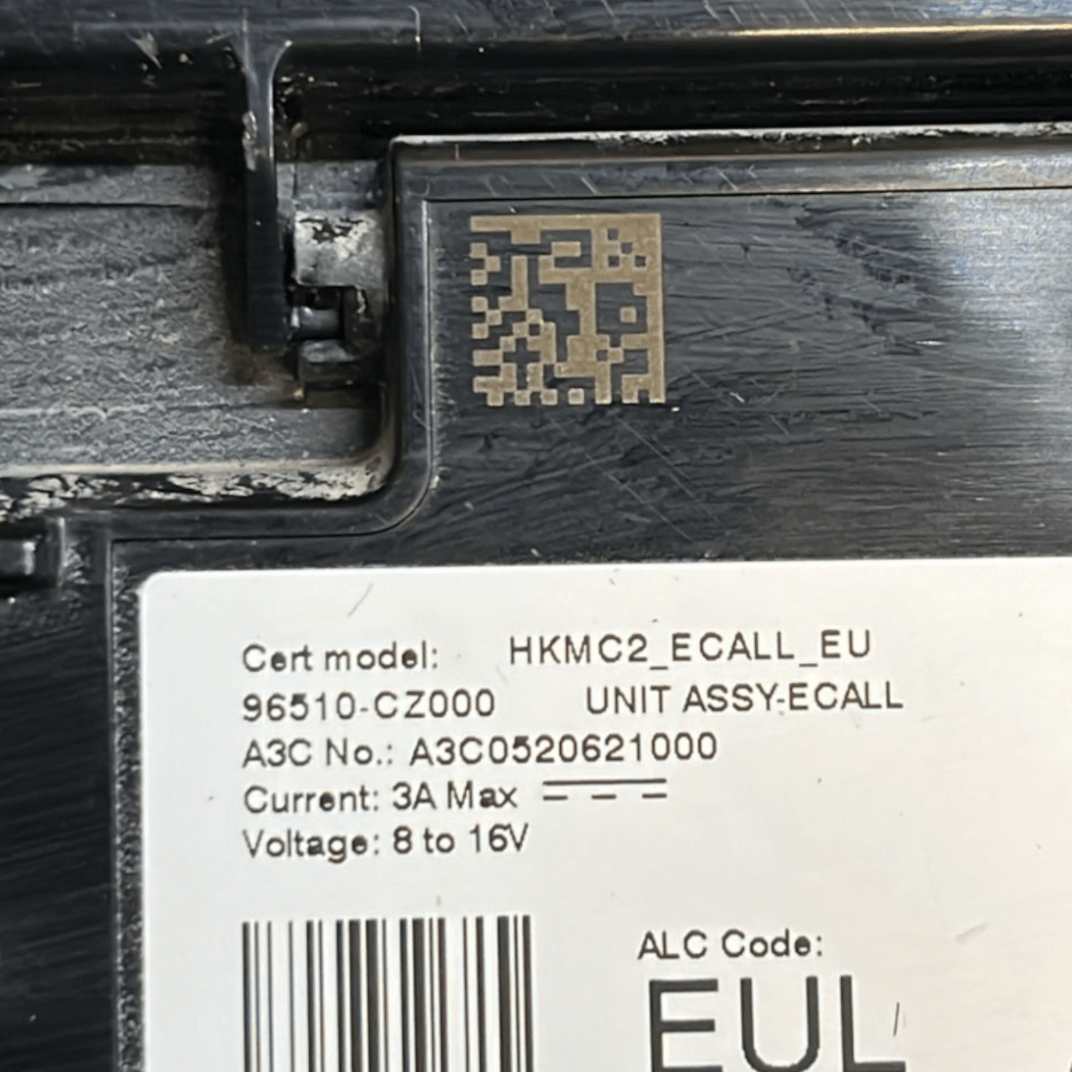 Centralina Modulo Chiamata Di Emergenza Hyundai Tucson cod:96510 - CZ000 (2020 > ) - F&P CRASH SRLS - Ricambi Usati
