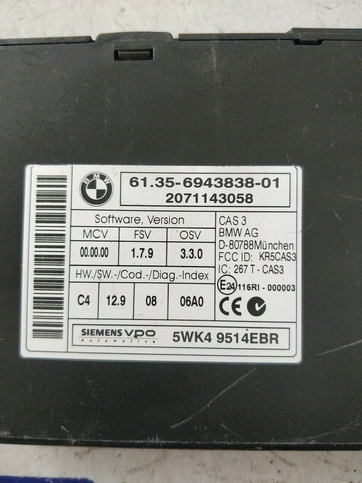 Centralina Modulo Comfort Bmw X5 E70 3.0 Diesel Cod: 61.35-6943838-01 - F&P CRASH SRLS - Ricambi Usati