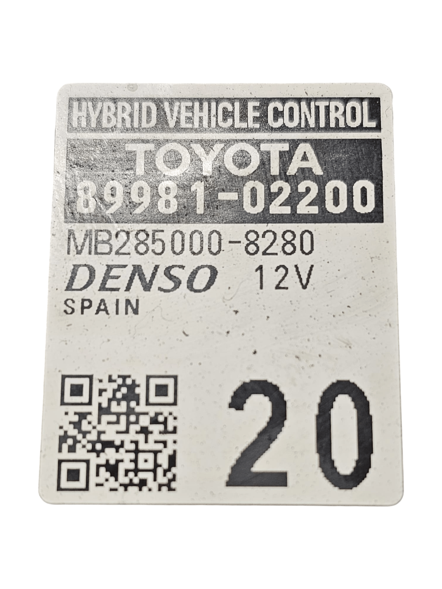 Centralina Modulo Gestione Batteria Cod:89981 - 02200 Toyota Corolla E210 2.0 Benzina Hybrid (2018 - >) - F&P CRASH SRLS - Ricambi Usati
