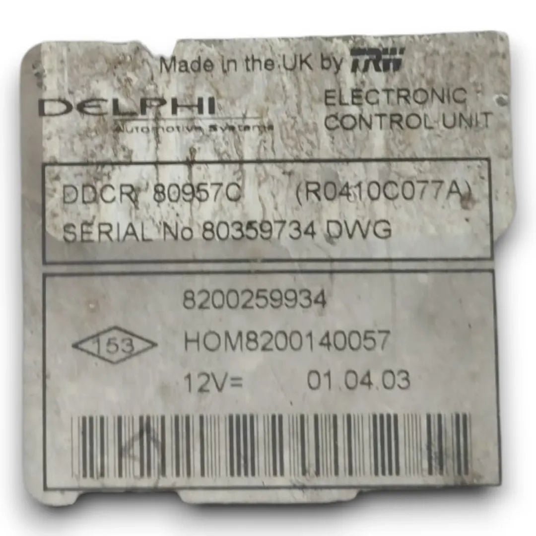 Centralina motore ECU Renault Kangoo 2008–2013 cod. 8200259934 - F&P CRASH SRL - Ricambi Usati