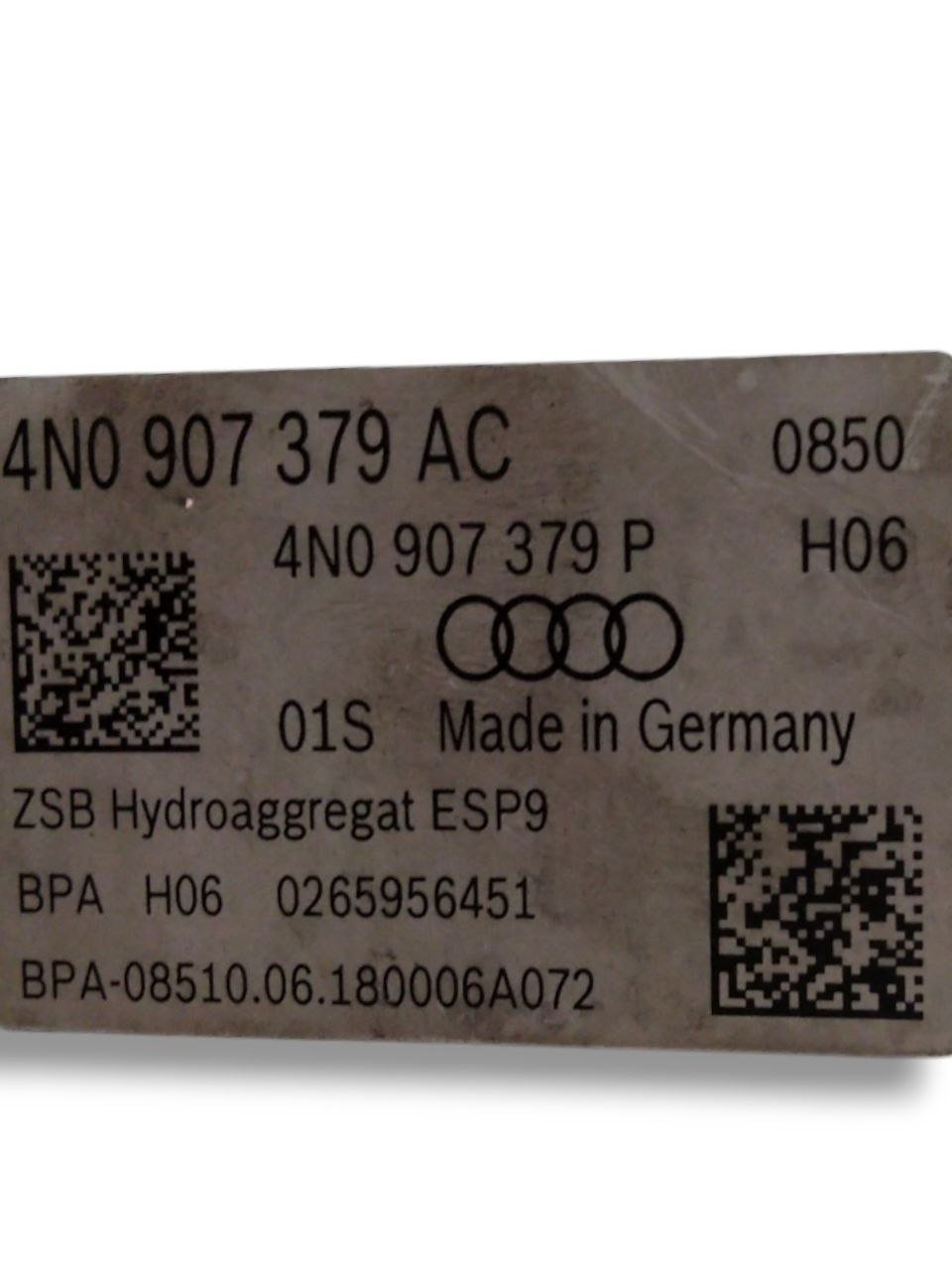 Centralina Pompa Abs Audi A7 C8 3.0 Diesel-Hybrid (2017>) cod.4N0907379AC-4N0907379P - F&P CRASH SRLS - Ricambi Usati