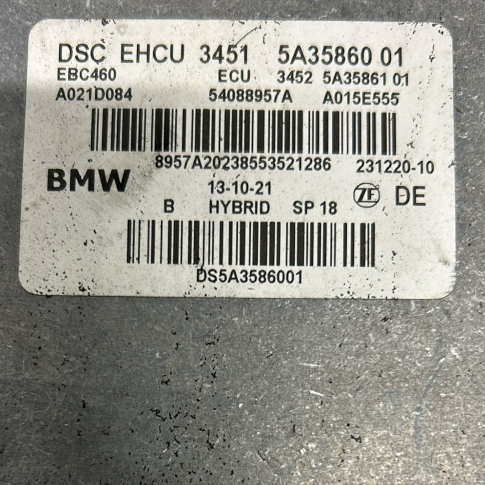 Centralina Pompa Abs Bmw X3 G01 2.0 Diesel cod:5A3586001 (2017 > 2024) - F&P CRASH SRLS - Ricambi Usati