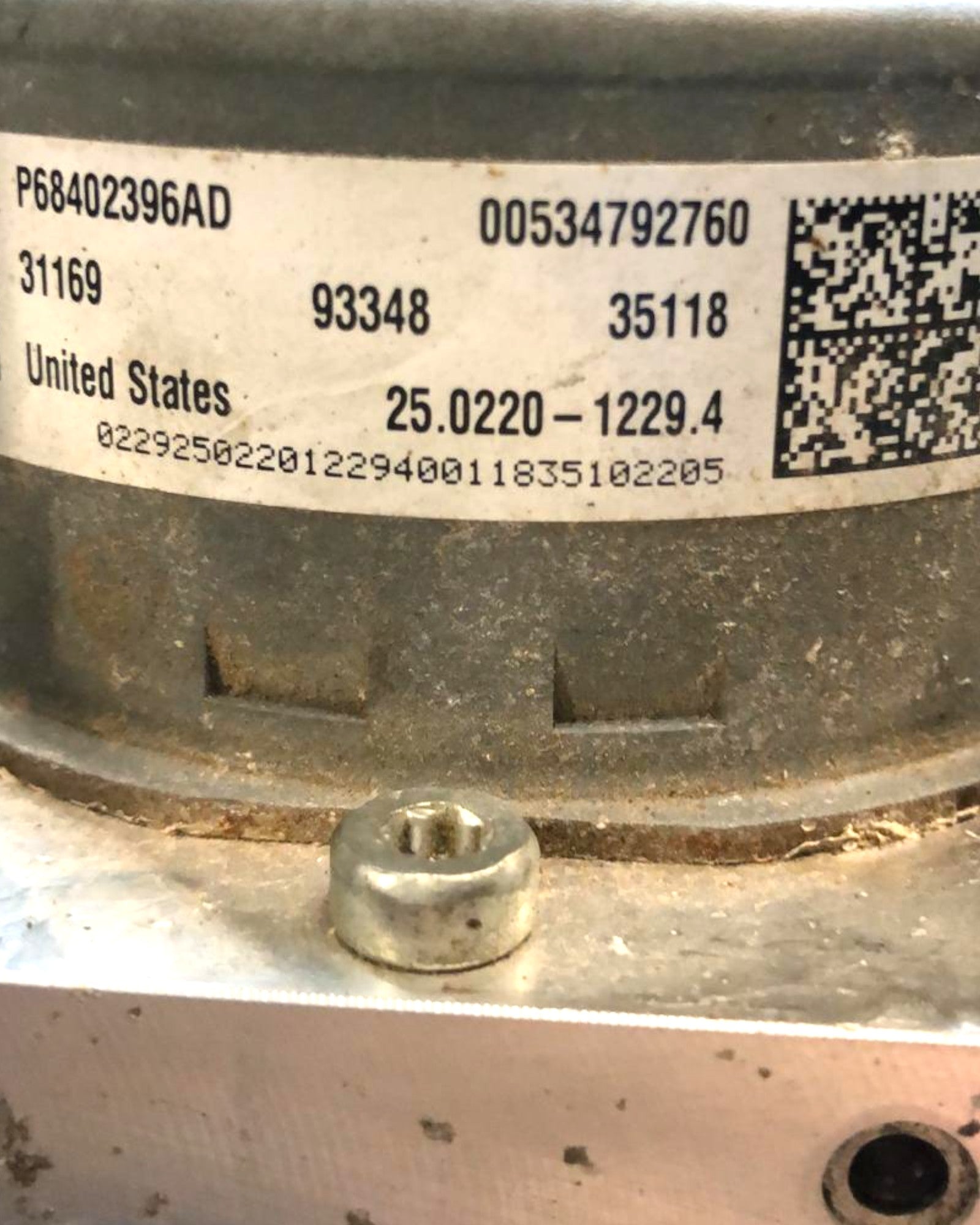 Centralina Pompa Abs Jeep Compass 2.0 Diesel (2016 >) cod:00534792760 - F&P CRASH SRLS - Ricambi Usati