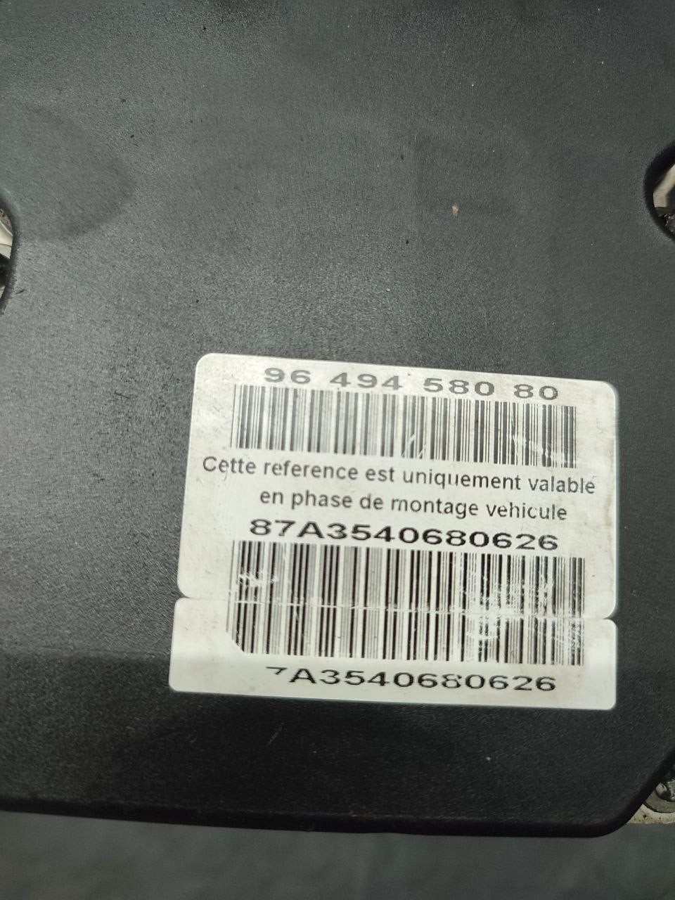 Centralina pompa abs Peugeot 307 cod 9649458080 - F&P CRASH SRLS - Ricambi Usati