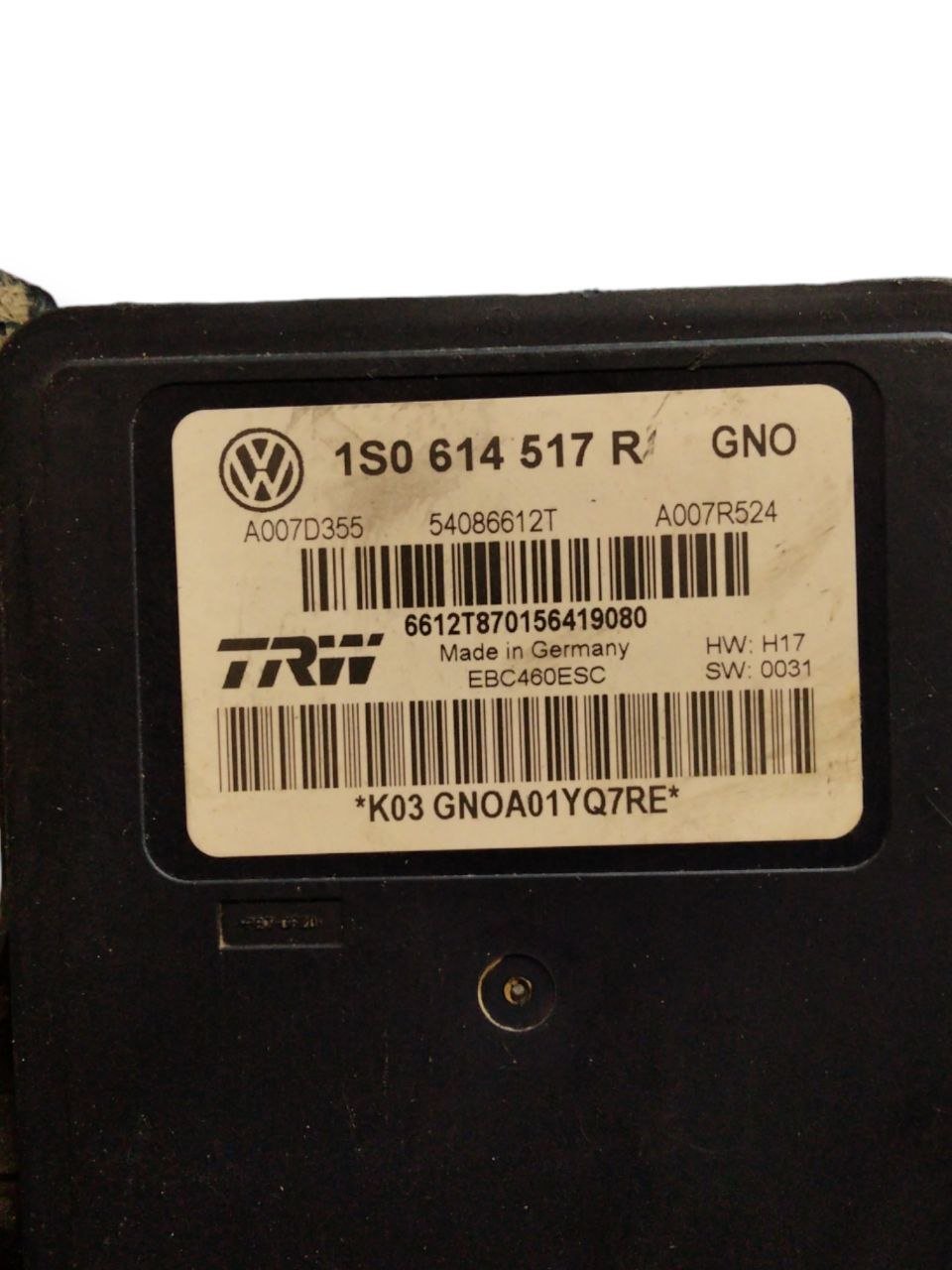 Centralina Pompa Abs Volkswagen Up 1.0 benzina (2011>) cod. 1S0614517R - F&P CRASH SRLS - Ricambi Usati