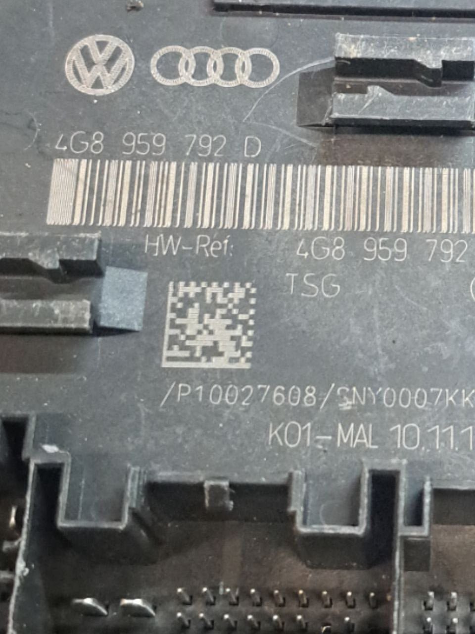 Centralina porta anteriore Destra Audi A7 C7 (2010 - 2017) COD:4G8959792D - F&P CRASH SRLS - Ricambi Usati