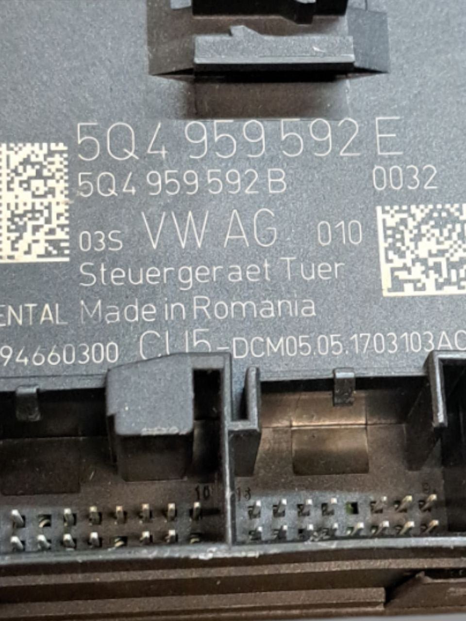 Centralina porta anteriore destra (dx) Volkswagen Golf VII (2012 - 2019) COD:5Q4959592E - F&P CRASH SRLS - Ricambi Usati