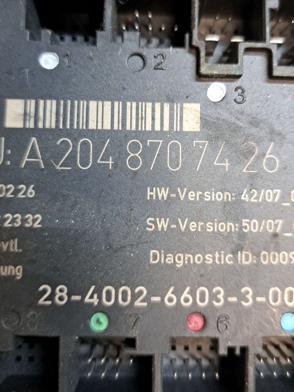 Centralina porta anteriore destra Mercedes - Benz Classe C W204 COD:A2048707426 (2007 - 2013) - F&P CRASH SRLS - Ricambi Usati