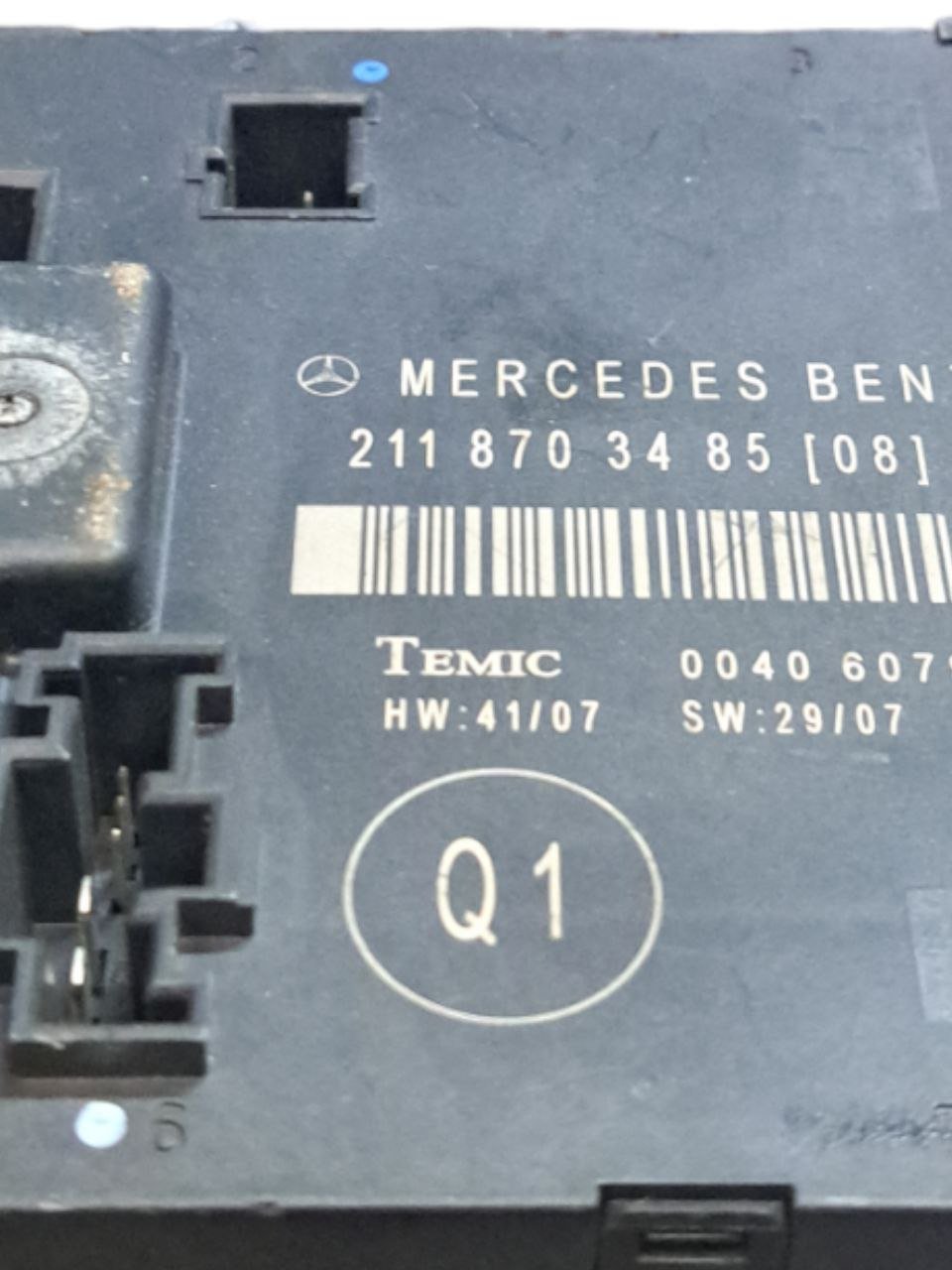 Centralina Porta Posteriore destra Mercedes - Benz Classe E W211 COD:2118703485 (2002 - 2007) - F&P CRASH SRLS - Ricambi Usati