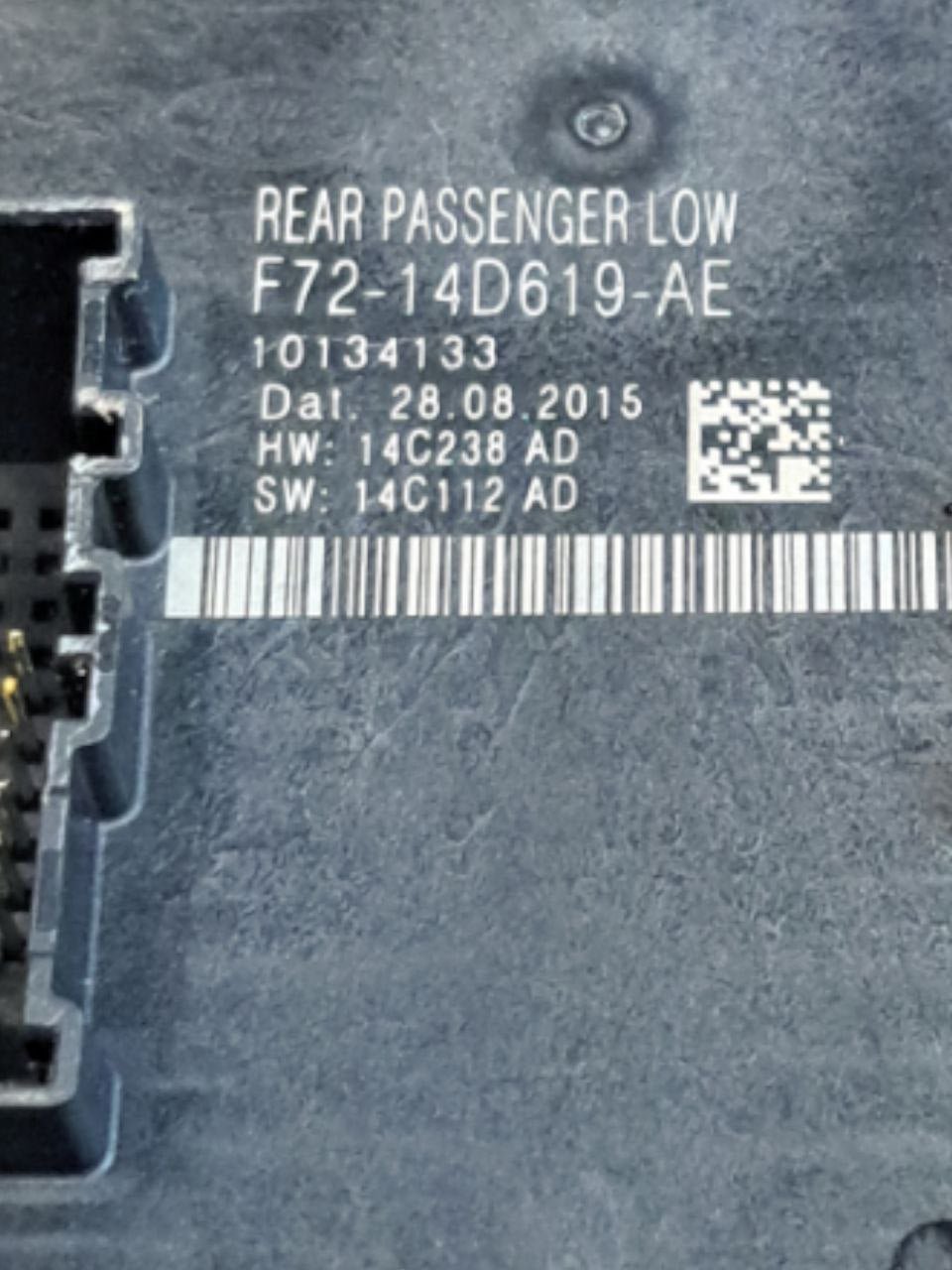 Centralina porta posteriore sinistra (Sx) Jaguar XF / XE (2015>) COD:F72 - 14D619 - AE - F&P CRASH SRLS - Ricambi Usati