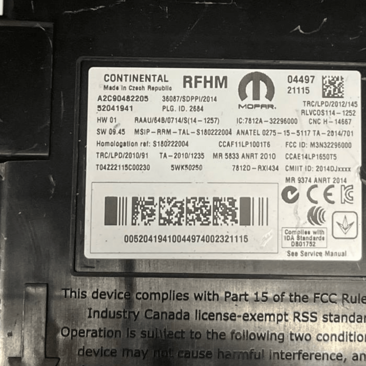 Centralina Pressione Pneumatici Jeep Renegade (2014 - ) cod: A2C90482205 - F&P CRASH SRL - Ricambi Usati