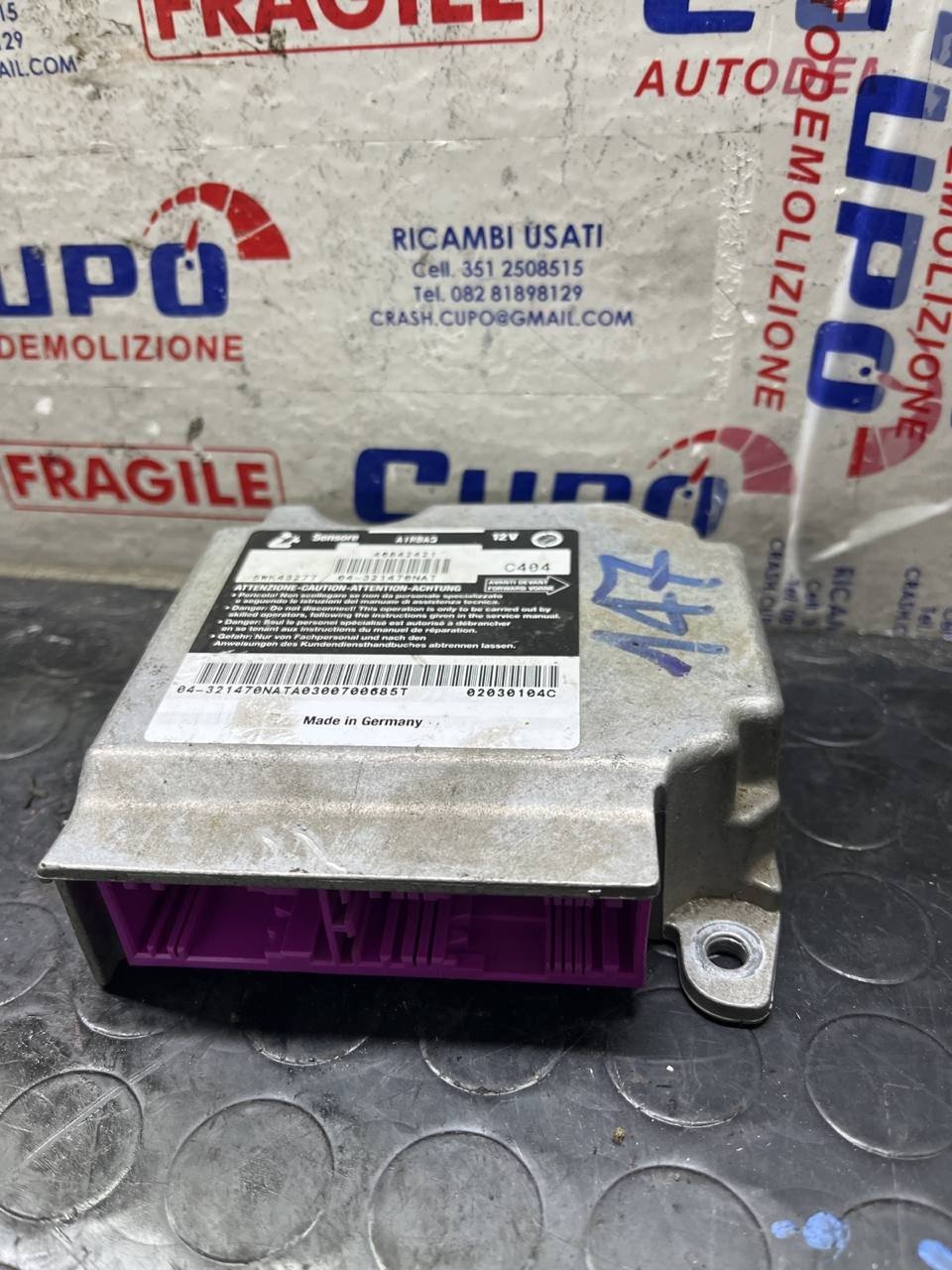 Centralina Sensore Airbag Alfa Romeo 147 (2000/2006) - F&P CRASH SRLS - Ricambi Usati