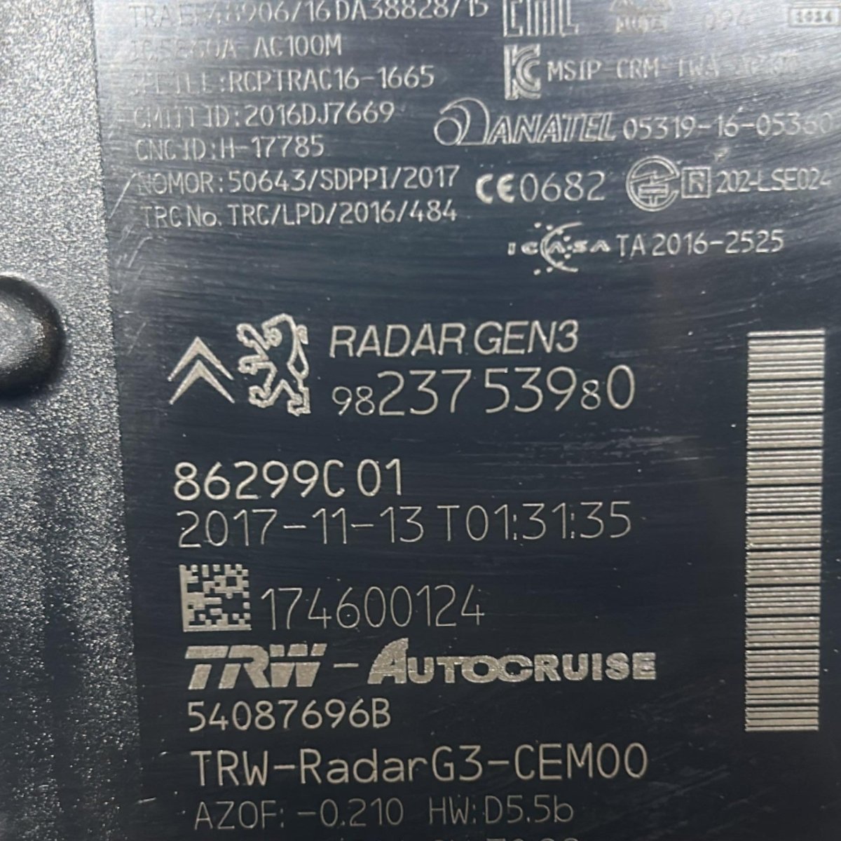 Centralina / Sensore Distronic Opel Grandland X cod.9823753980 (2017 > ) Radar - F&P CRASH SRLS - Ricambi Usati