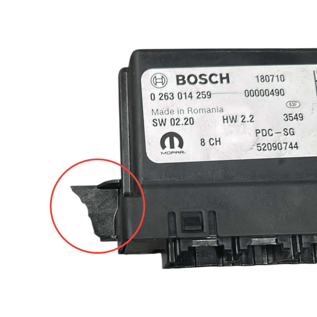 Centralina sensori di parcheggio fiat 500x cod:0263014259 (2014 >) - F&P CRASH SRL - Ricambi Usati