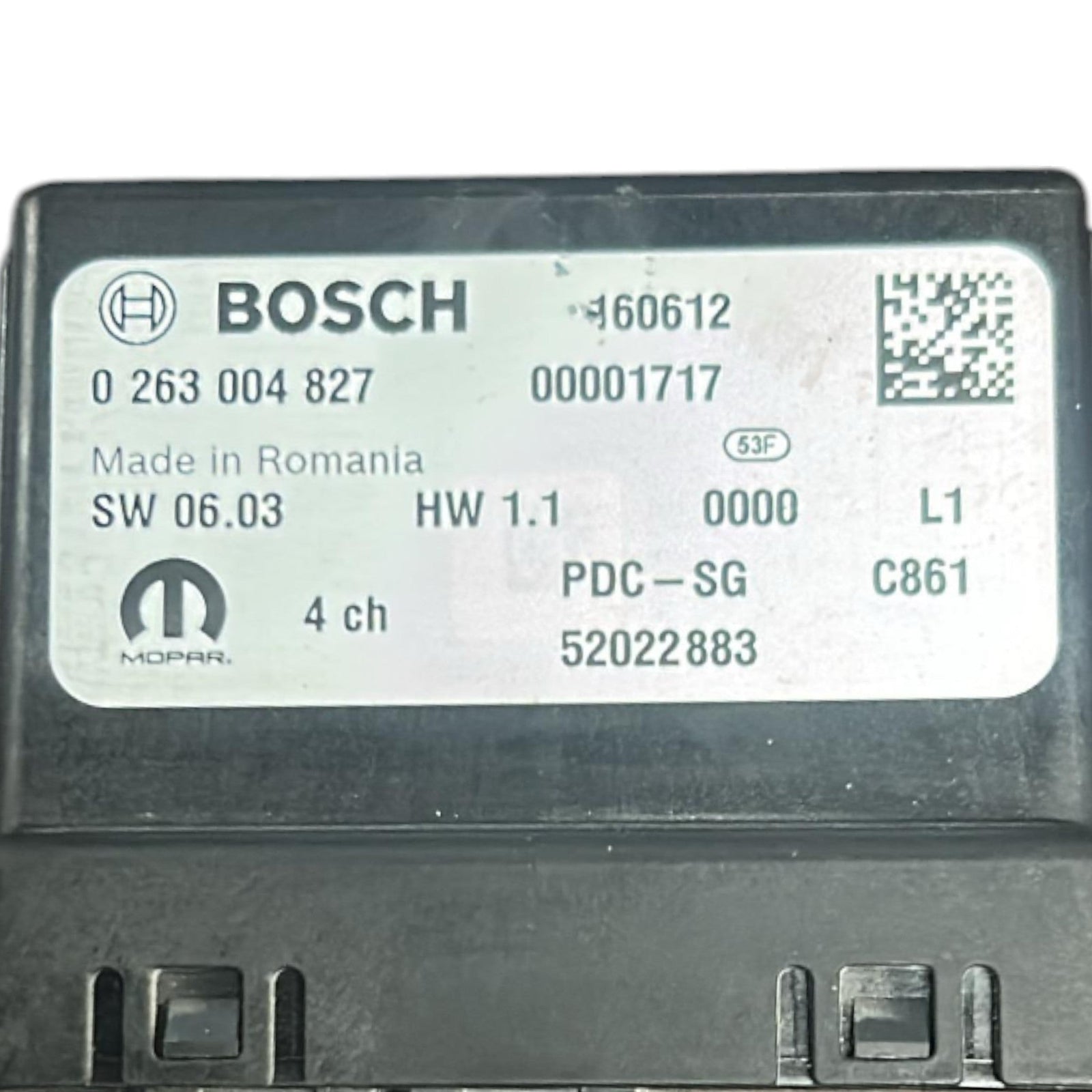 Centralina Sensori Di Parcheggio Fiat 500X cod.52022883 (2014 > ) cod.0263004827 - F&P CRASH SRLS - Ricambi Usati