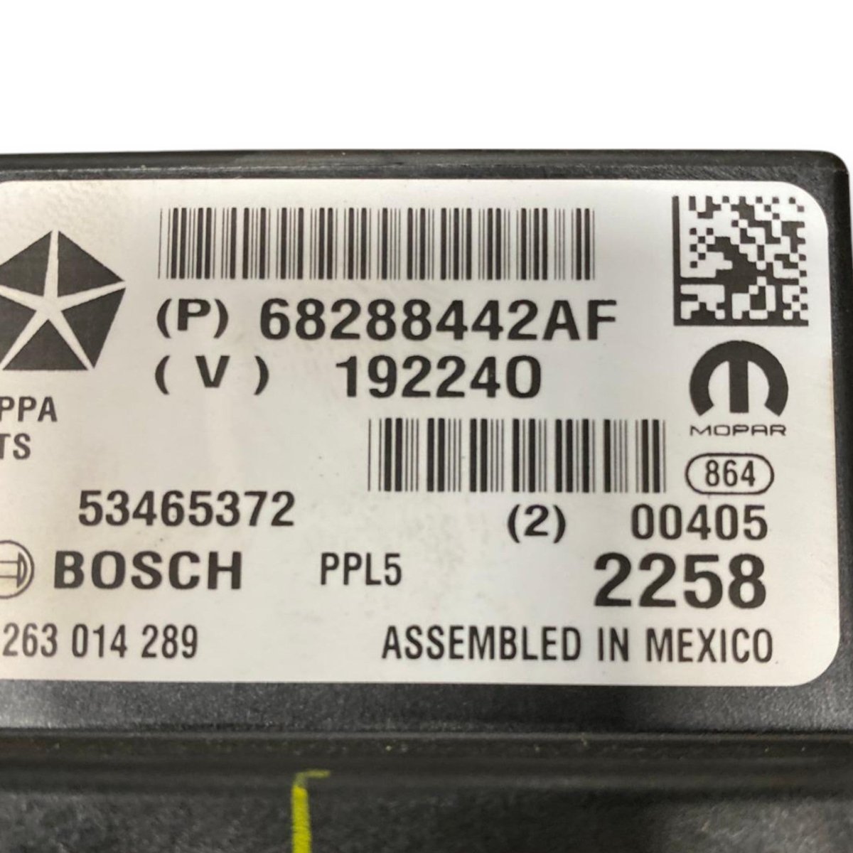 Centralina sensori di parcheggio Jeep Cherokee KL (2013 - 2023) Cod: 68288442AF - F&P CRASH SRLS - Ricambi Usati
