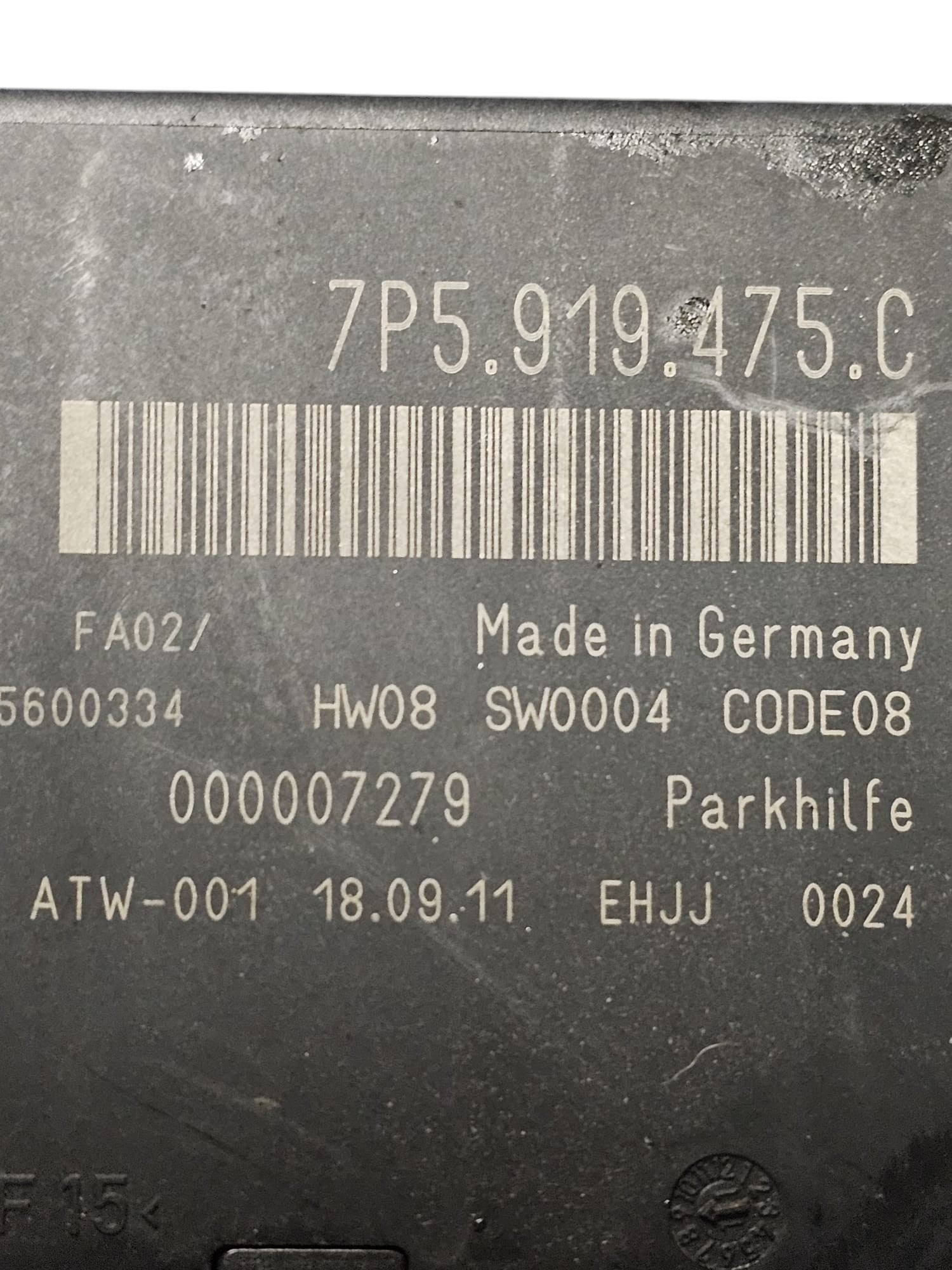 Centralina Sensori Di Parcheggio Porsche Cayenne 92A Cod:7P5919475C (2010 - 2017) - F&P CRASH SRLS - Ricambi Usati