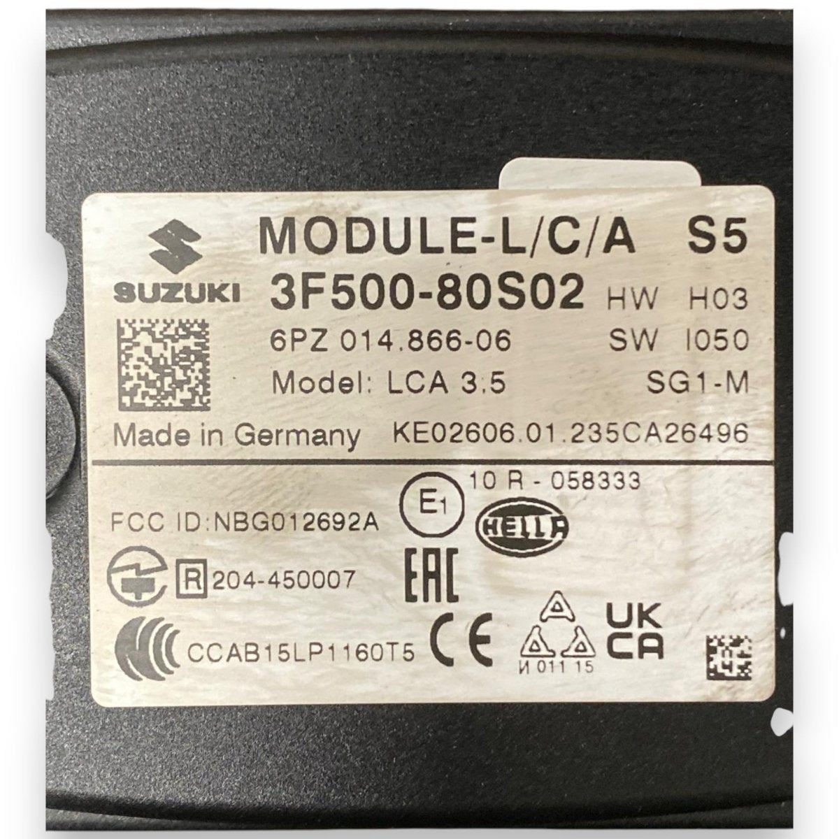 Centralina sensori di parcheggio Suzuki Swift (2017 - 2024) Cod: 3F500 - 80S02 - F&P CRASH SRLS - Ricambi Usati