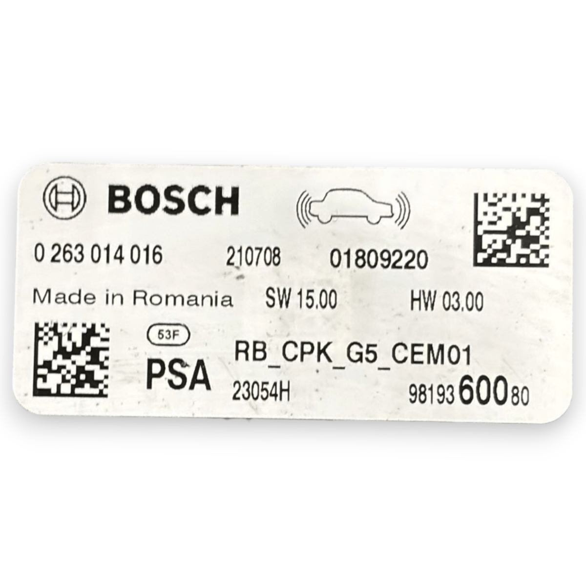 Centralina sensori parcheggio peuegot 3008 cod:9819360080 (2019 - ) - F&P CRASH SRL - Ricambi Usati