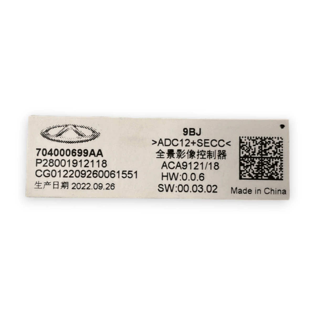 Centralina telecamera Dr 6.0 cod:704000699aa (2022 - ) - F&P CRASH SRL - Ricambi Usati
