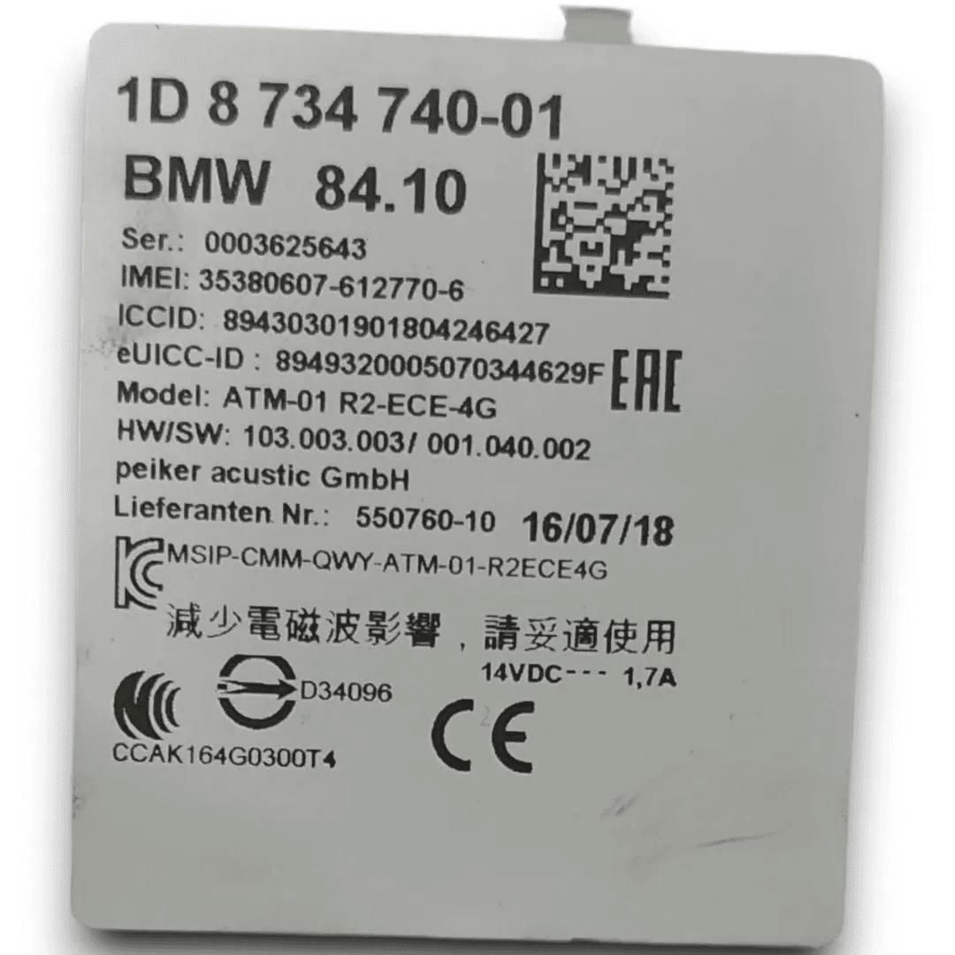 Centralina telematica BMW X2 F39 2017–2024 OEM 8734740-01 - F&P CRASH SRL - Ricambi Usati