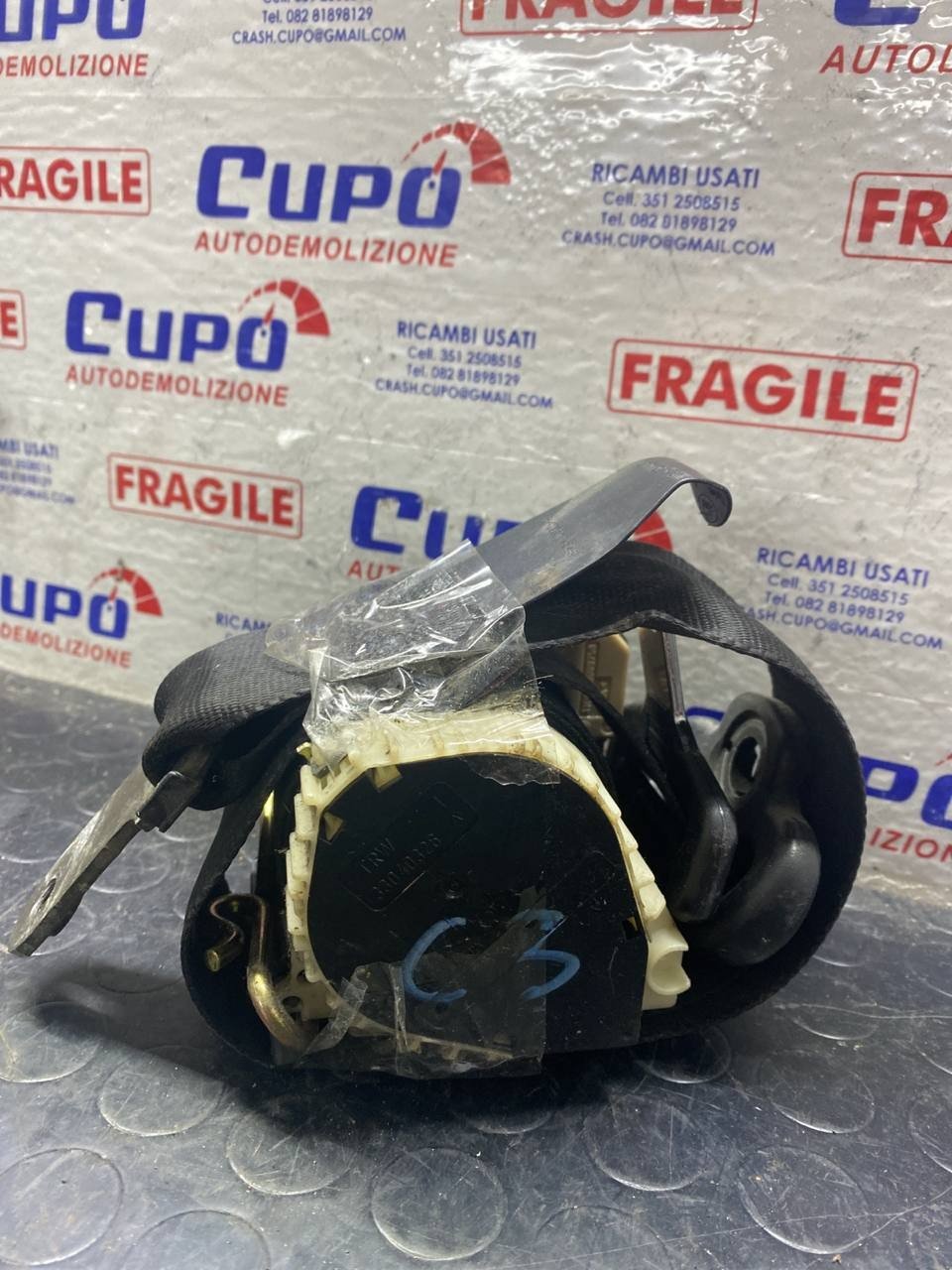 Cintura di sicurezza anteriore destra C3 Pluriel (2003) cod:33040326 - F&P CRASH SRLS - Ricambi Usati