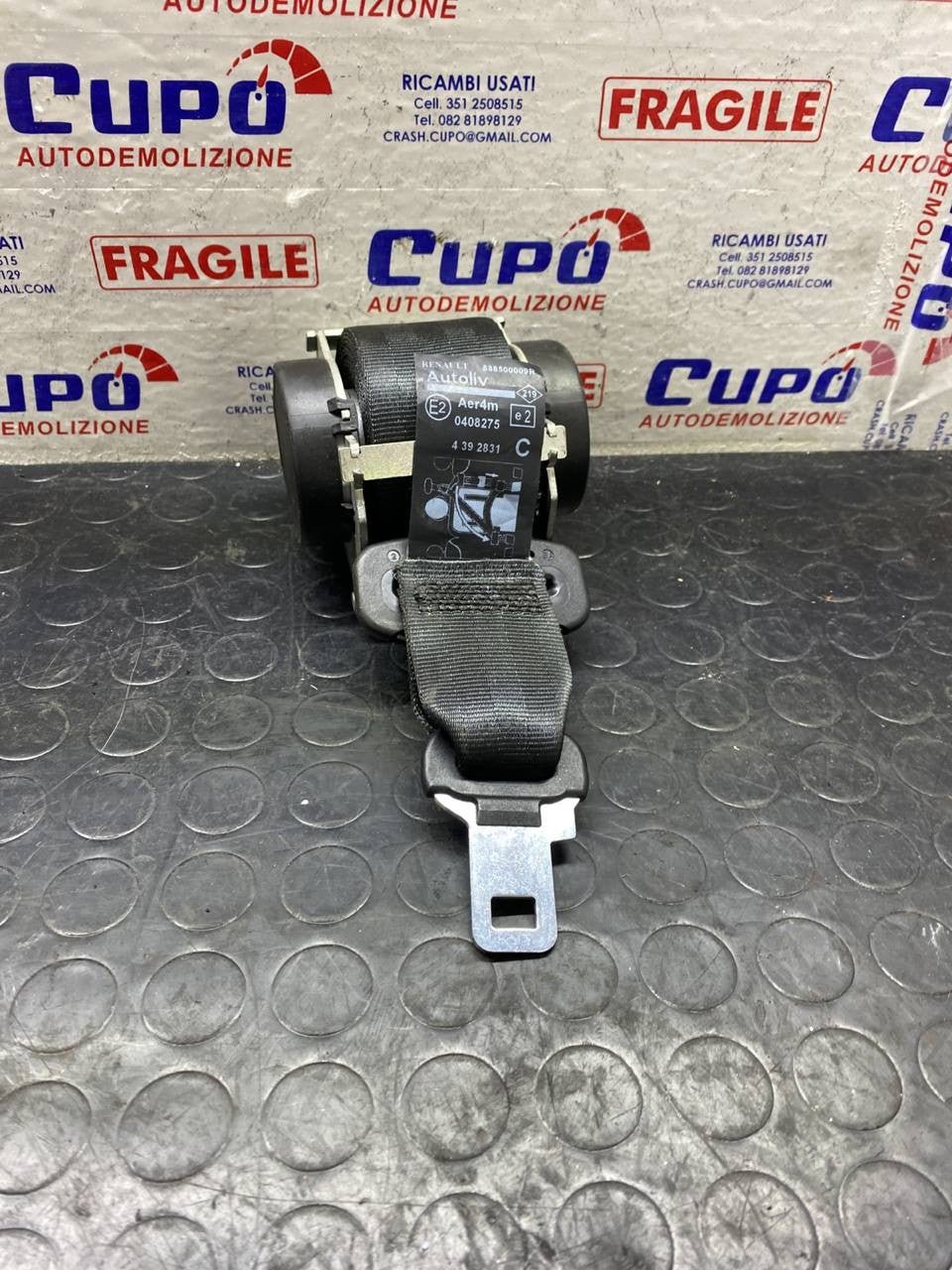 Cintura di sicurezza posteriore centrale Renault scenic III cod:888500009R - F&P CRASH SRLS - Ricambi Usati