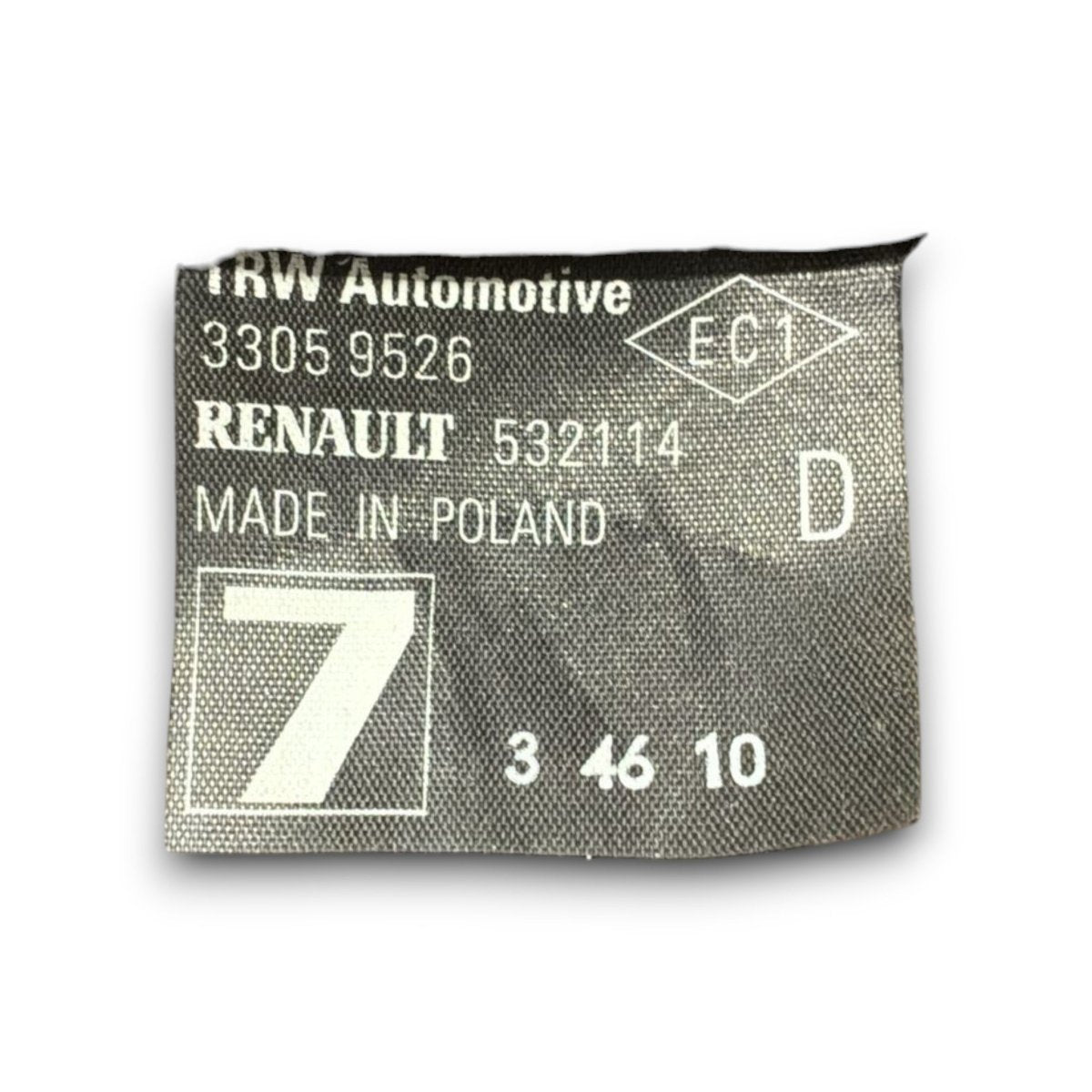 Cintura di sicurezza posteriore destra renault twingo II cod . 33059526 (2011 > 2014) - F&P CRASH SRL - Ricambi Usati