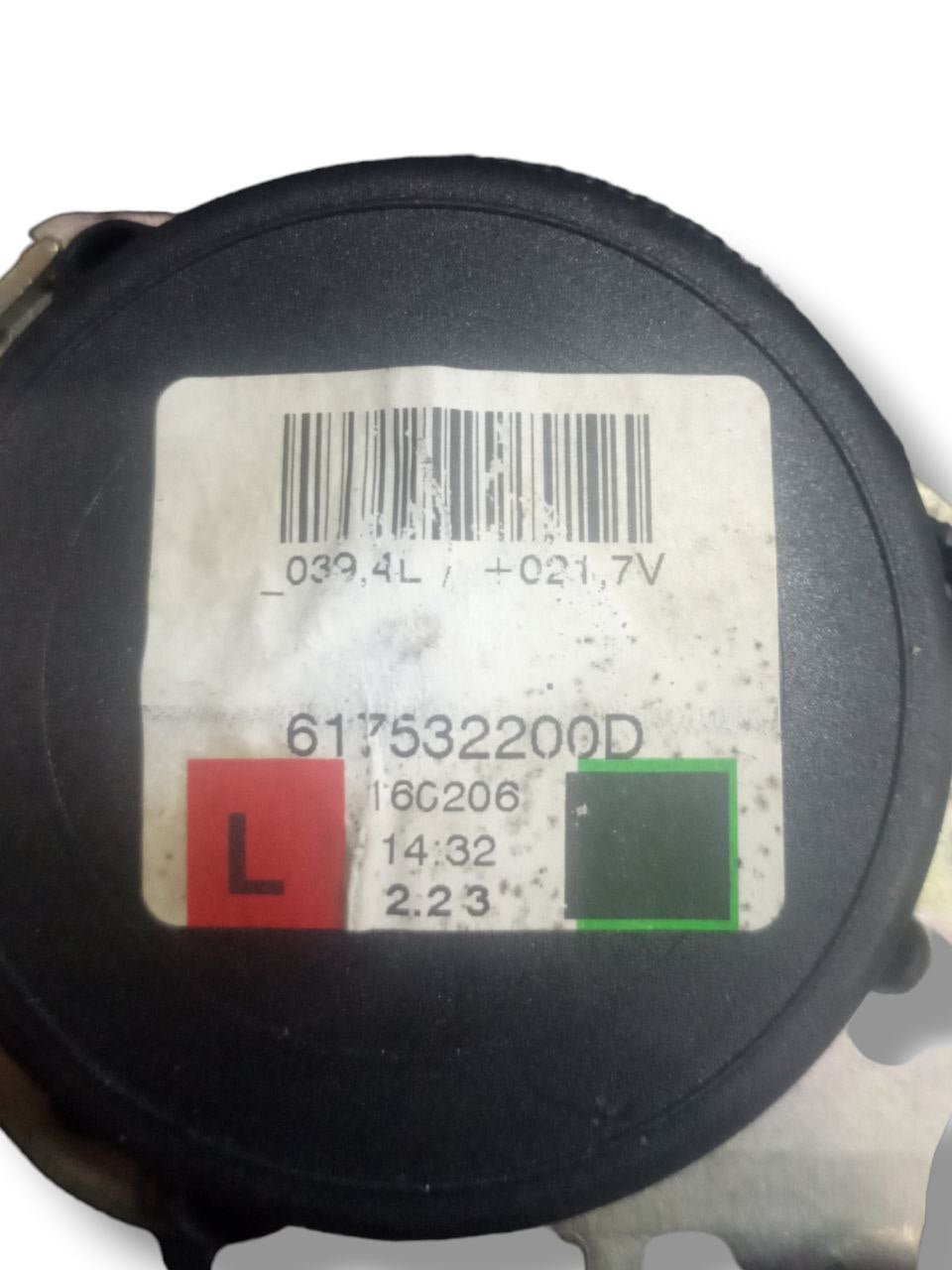 Cintura di Sicurezza posteriore sinistra (sx) Lancia Ypsilon (2014) cod: 617532200D - F&P CRASH SRLS - Ricambi Usati