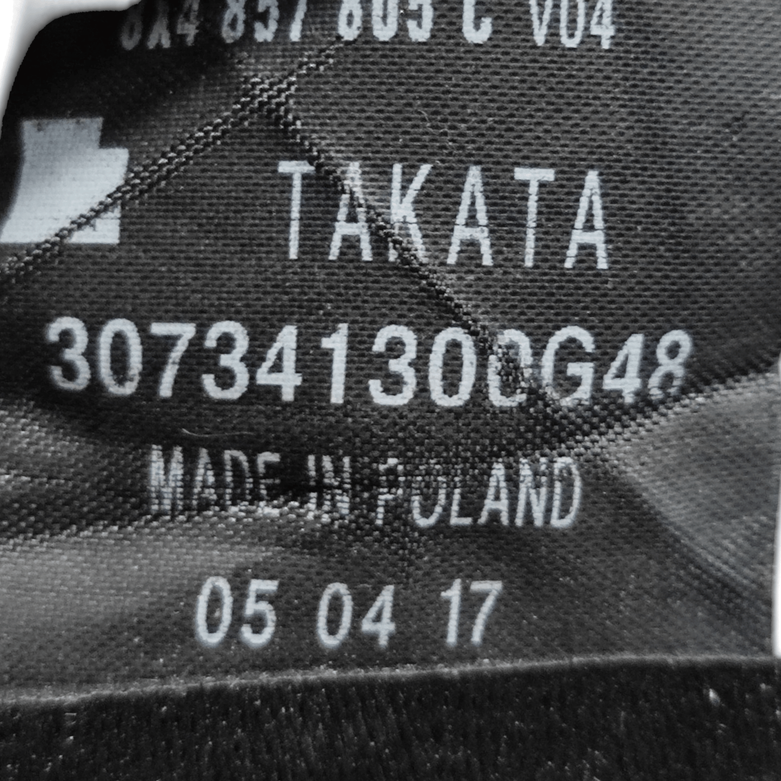 Cintura Di Sicurezza Posteriore Sinistro Audi A1 COD: 307341300G48 (2010 - 2018) - F&P CRASH SRLS - Ricambi Usati