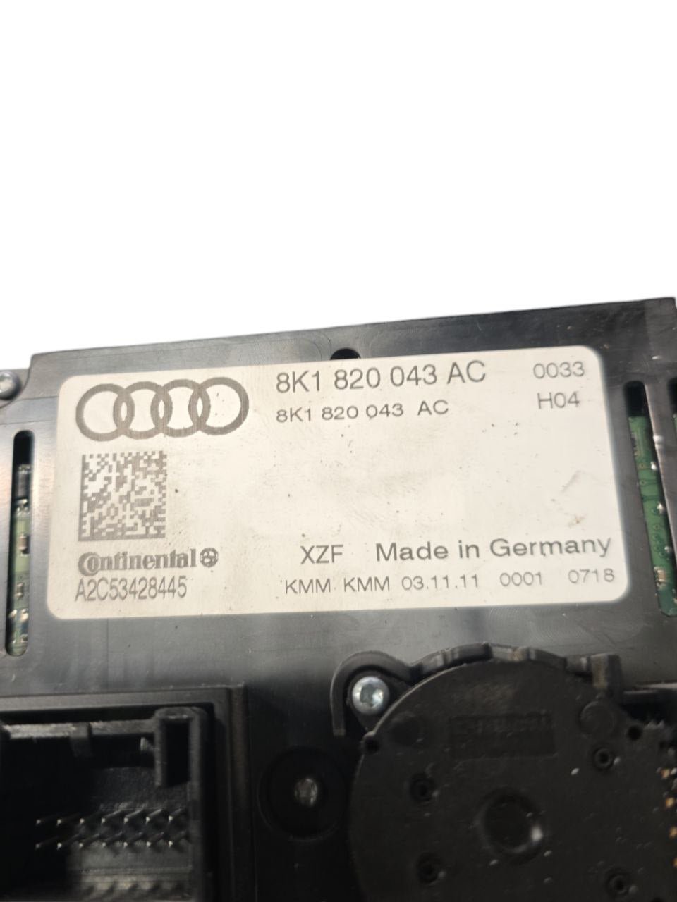 Comandi Clima Automatico Audi A5 8T Cod : 8K1820043AC 2.0 Diesel (2007 - 2016) - F&P CRASH SRLS - Ricambi Usati