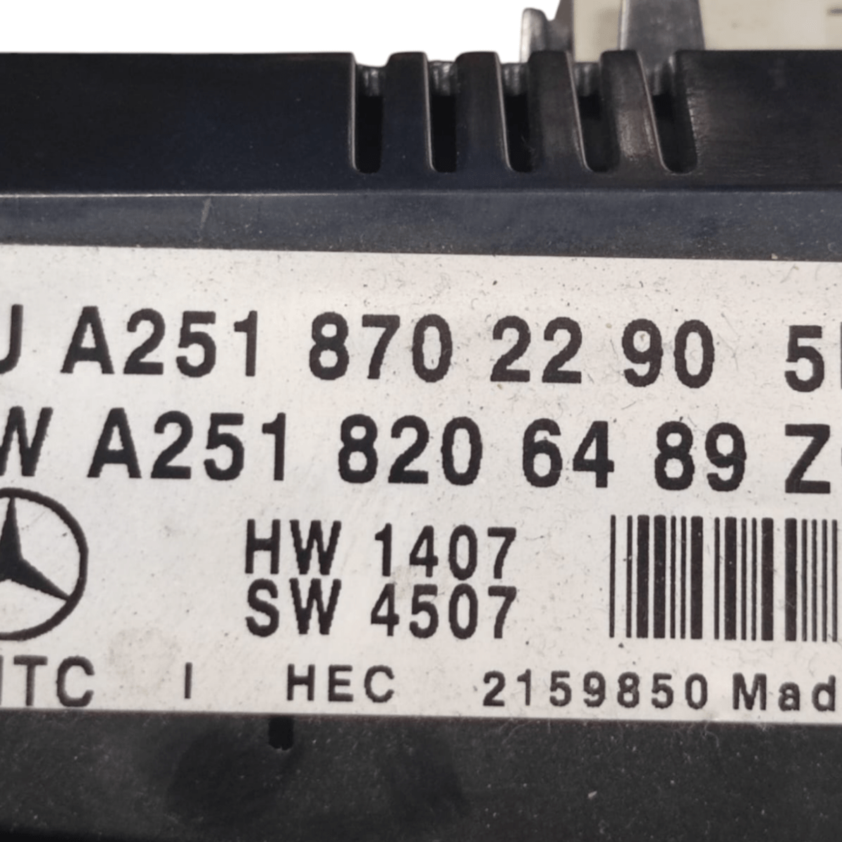Climate control commands mercedes ml w164 3.0 diesel code: a2518702290 (2005 - 2011) - F&P CRASH SRLS - Used Parts