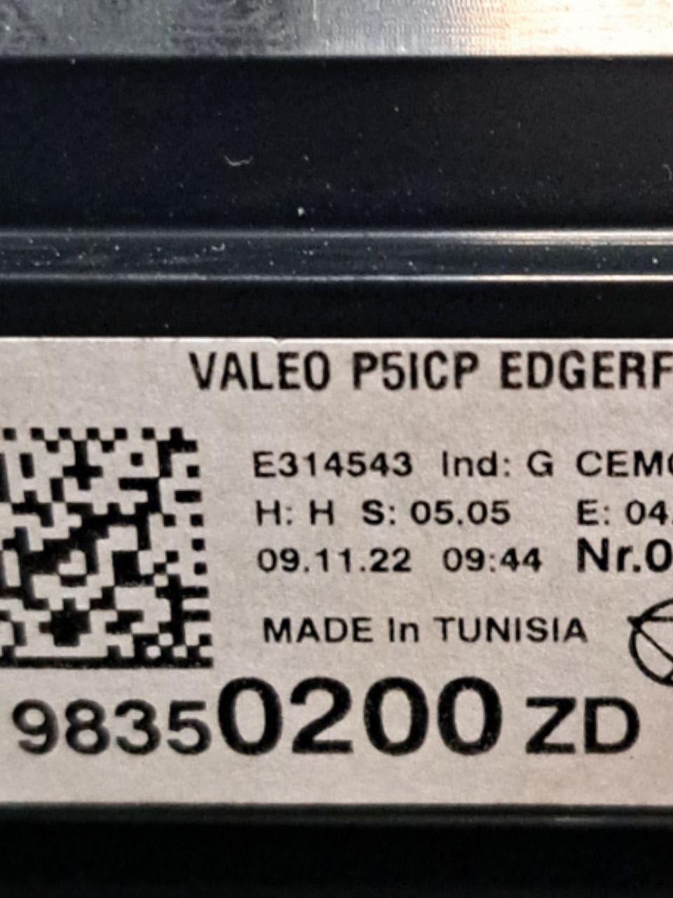 Comandi clima / multifunzione / luci di emergenza Peugeot 308 ( 2020 >) COD:98350200ZD - F&P CRASH SRLS - Ricambi Usati