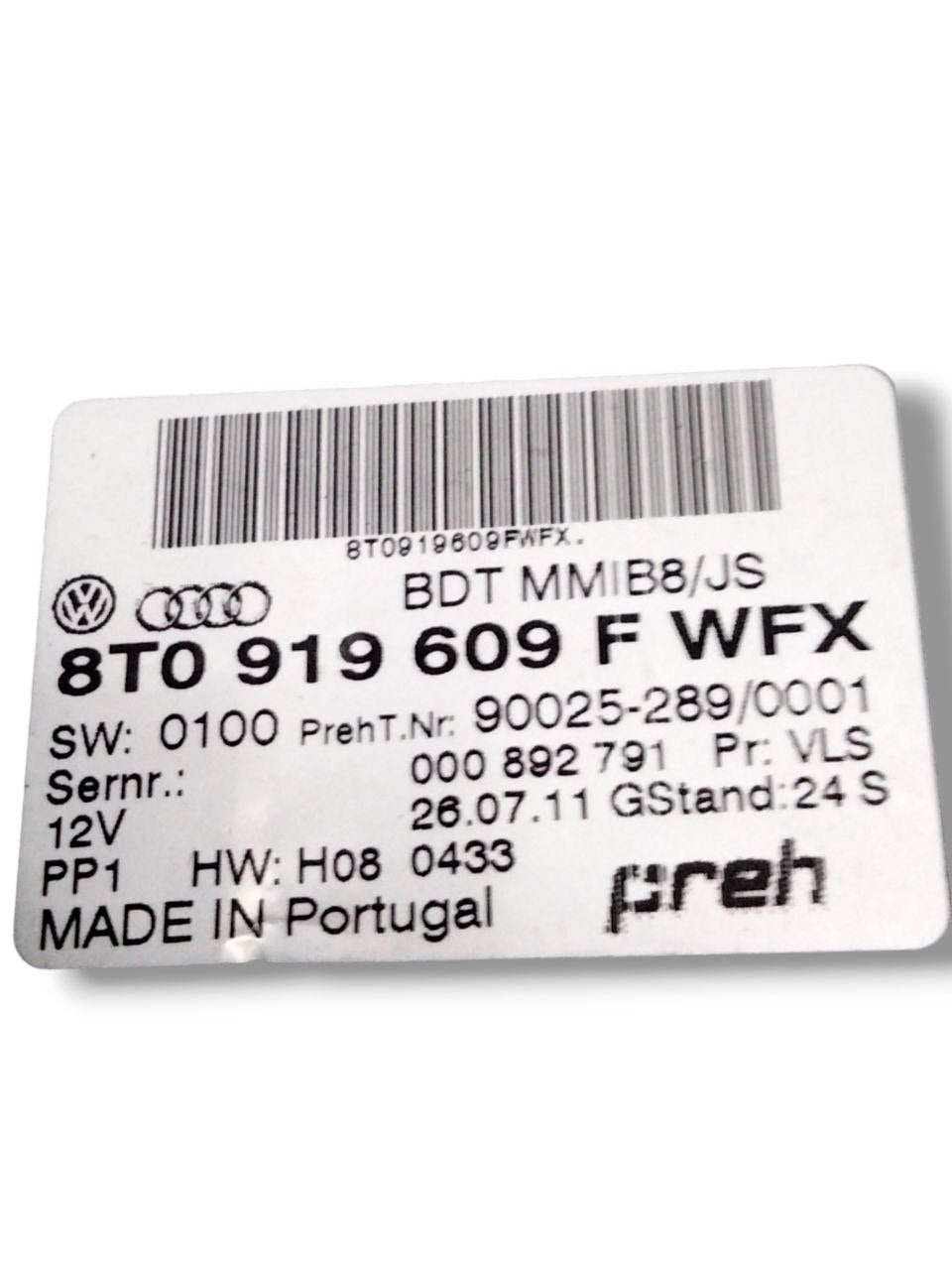 Comandi Console centrale Audi A4 B8 / A5 / Q5 (2008 - 2016)cod.8T0919609F - F&P CRASH SRLS - Ricambi Usati