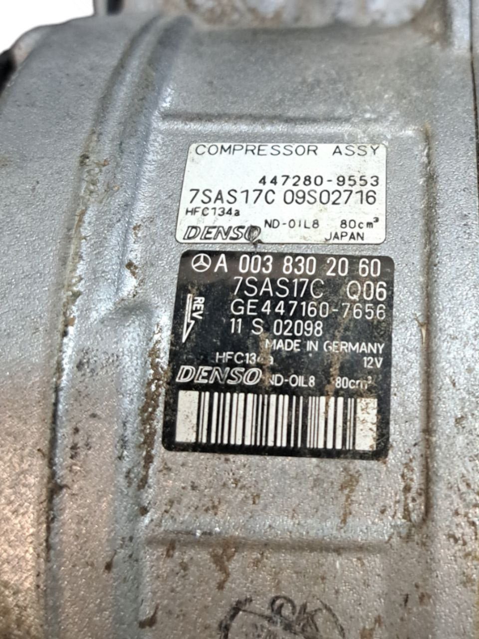 Air conditioning compressor Mercedes-Benz Vito w447 2.2 diesel (2014>) COD:A0038302060 - F&P CRASH SRLS - Used Parts