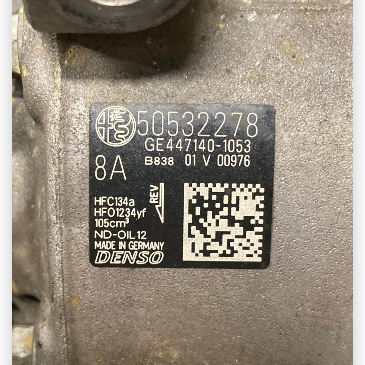 Air conditioning compressor Alfa Romeo Stelvio 2.2 Diesel (2016 - ) Code: 50532278 - F&P CRASH SRLS - Used Parts