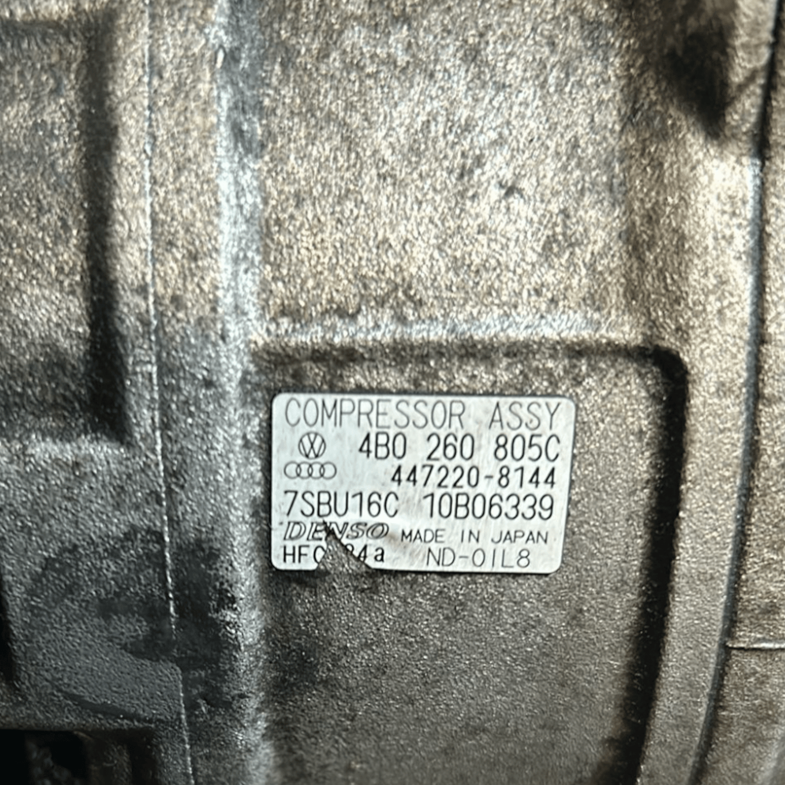 Compressore Aria Condizionata Audi A6 C5 2.5 Diesel (1997 > 2004) cod:4B0260805C - F&P CRASH SRLS - Ricambi Usati