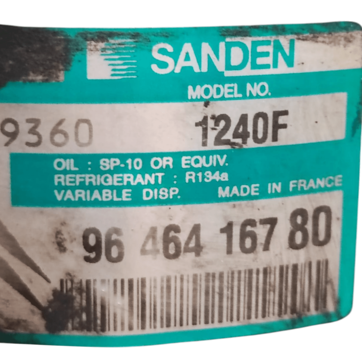 Compressore aria condizionata citroen c5 2.0 diesel cod: 9646416780 (2000 - 2008) - F&P CRASH SRLS - Ricambi Usati