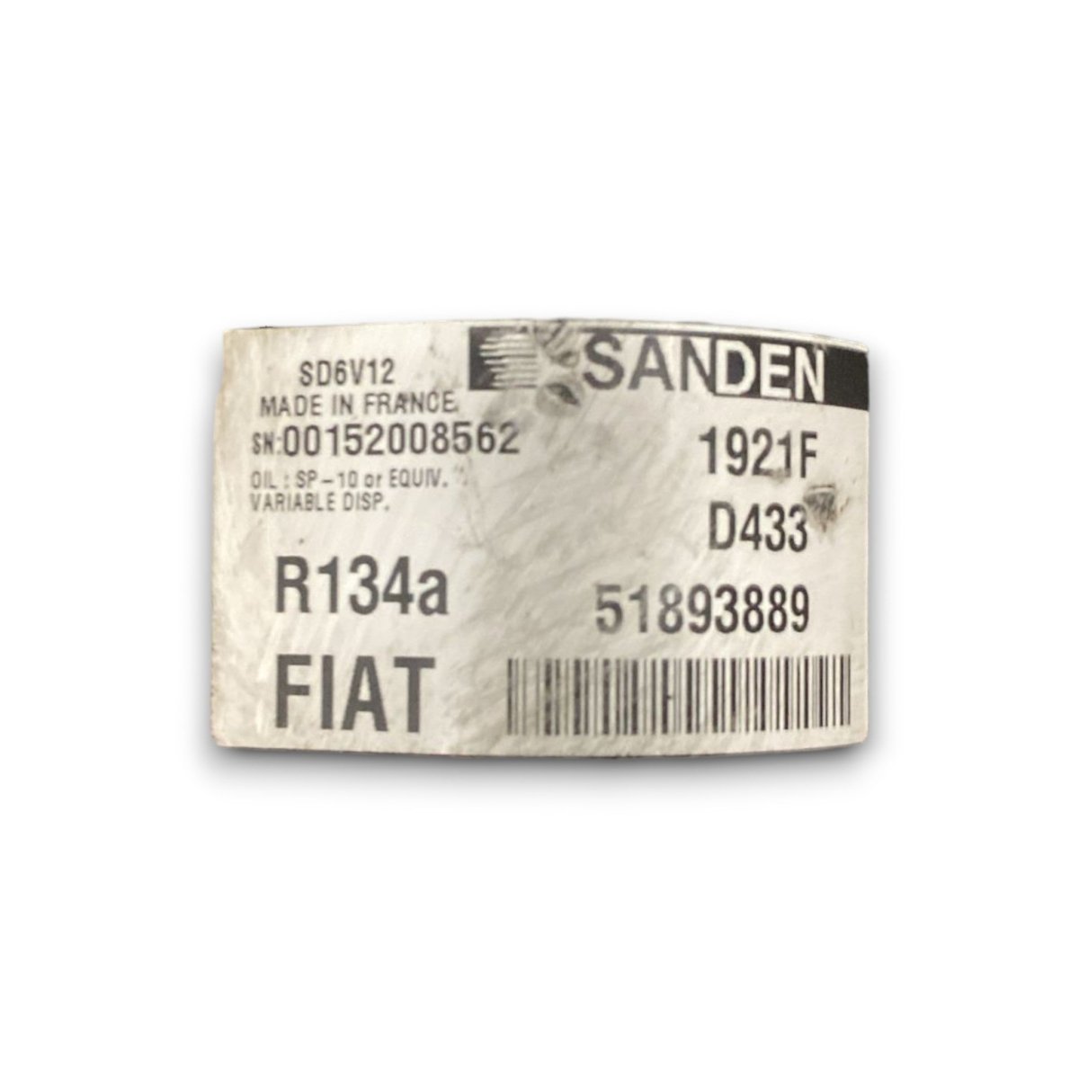Compressore aria condizionata fiat grande punto cod . 51893889 1.3 diesel (2005 > 2018) - F&P CRASH SRL - Ricambi Usati