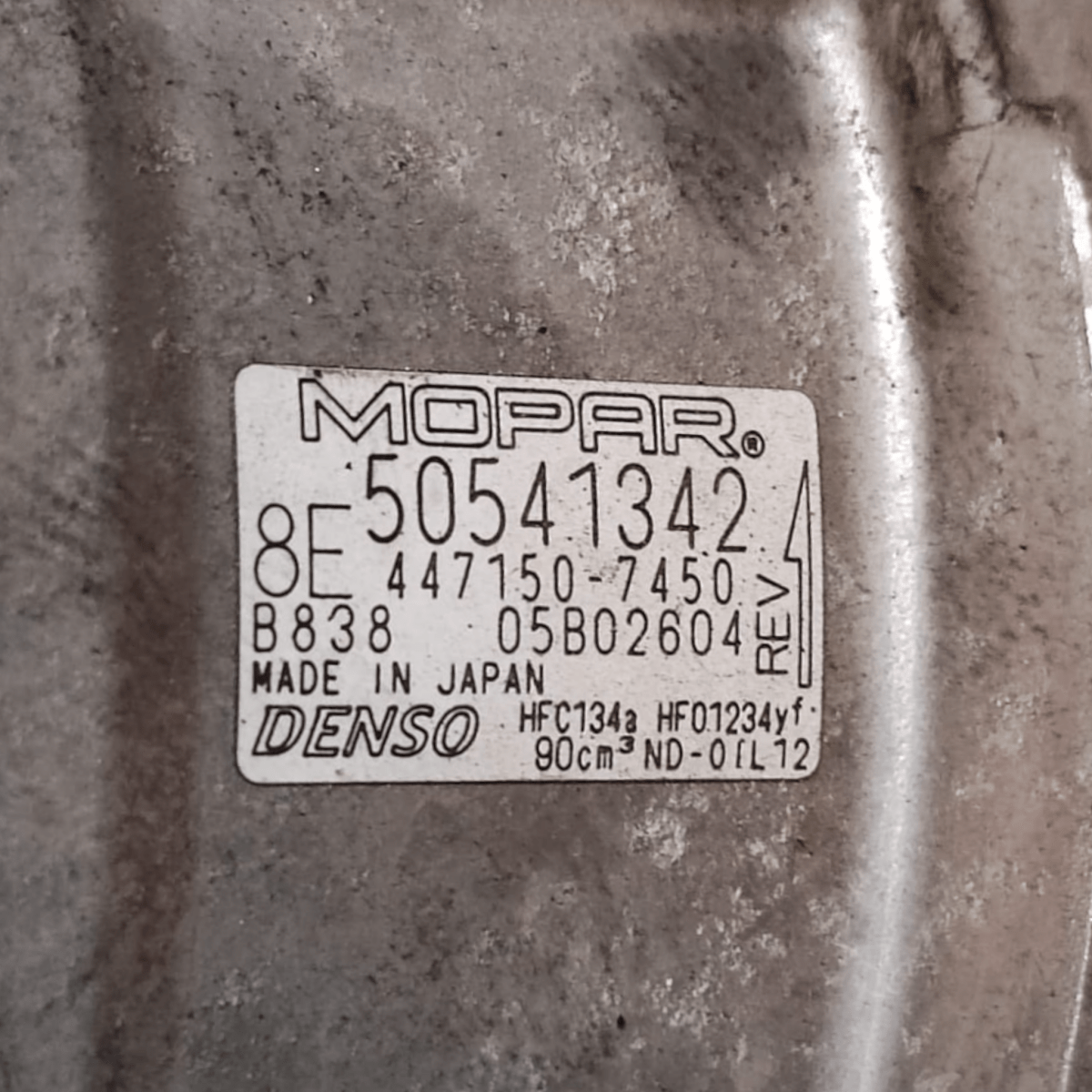 Air conditioning compressor fiat grande punto evo 1.4 petrol code: 50541342 (2009 - 2012) - F&P CRASH SRLS - Used Parts