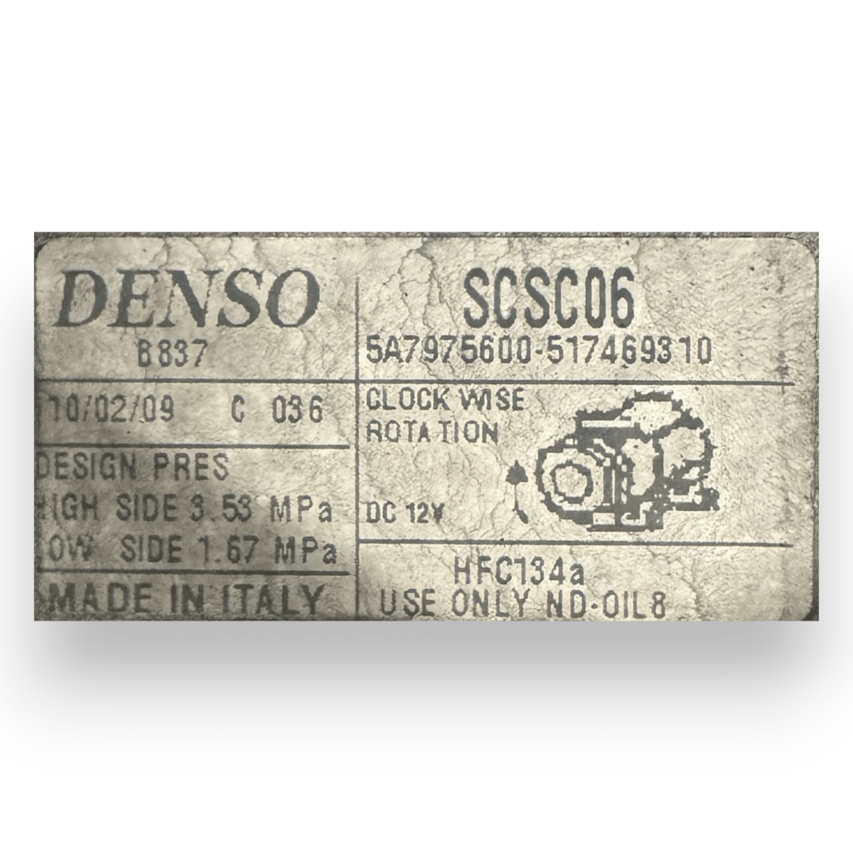 Compressore aria condizionata Fiat Panda (169) 1.3 diesel cod.5A7975600 (2003 - 2012) - F&P CRASH SRL - Ricambi Usati