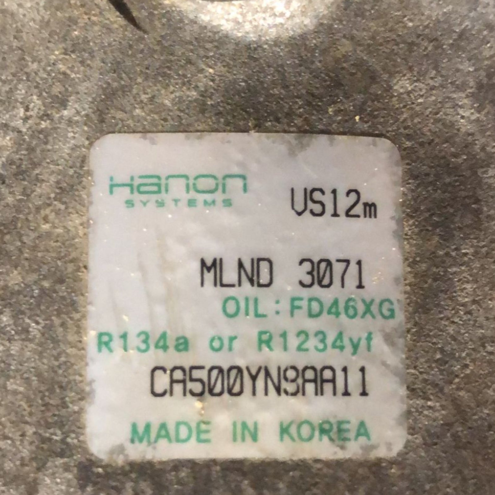 Hyundai IX20 1.6 Petrol Air Conditioning Compressor (2010 > 2019) code:CA500YN9AA11 - F&P CRASH SRLS - Used Parts