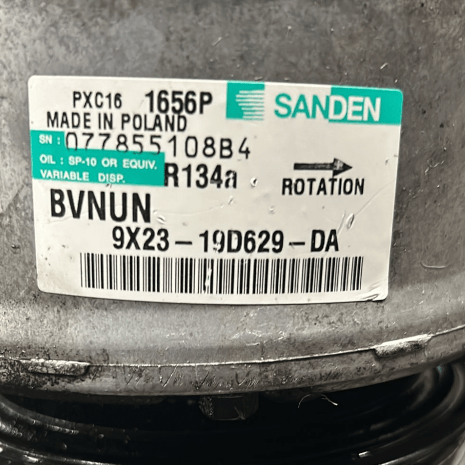 Jaguar XF 3.0 Diesel Air Conditioning Compressor (2008 >2015) code:9X23 - 19D629 - DA - F&P CRASH SRLS - Used Parts