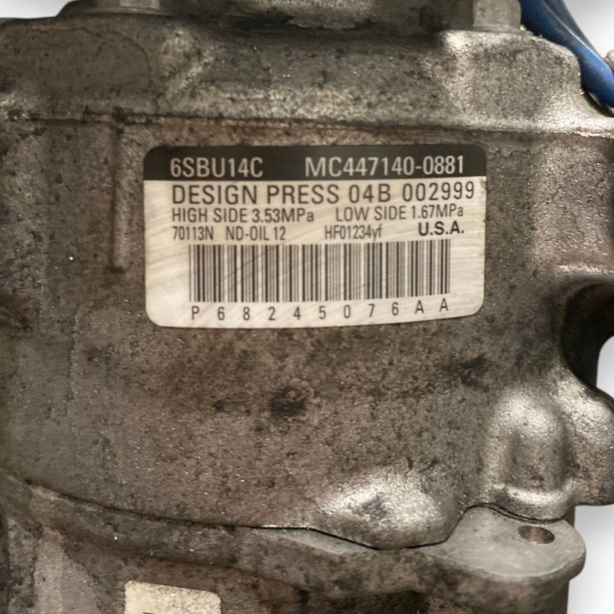 Compressore aria condizionata jeep compass 2.0 diesel Cod: mc447140 - 0881 (2016 - ) - F&P CRASH SRLS - Ricambi Usati