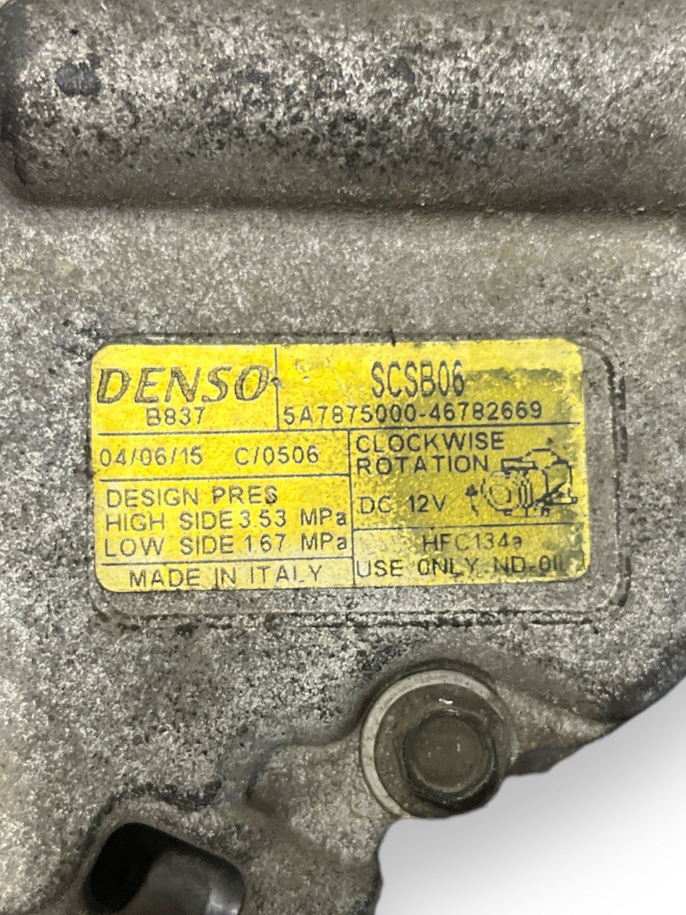 Air Conditioning Compressor Lancia Ypsilon 1.2 Petrol (2003 to 2011) code: 5A7875000 - F&P CRASH SRLS - Used Parts