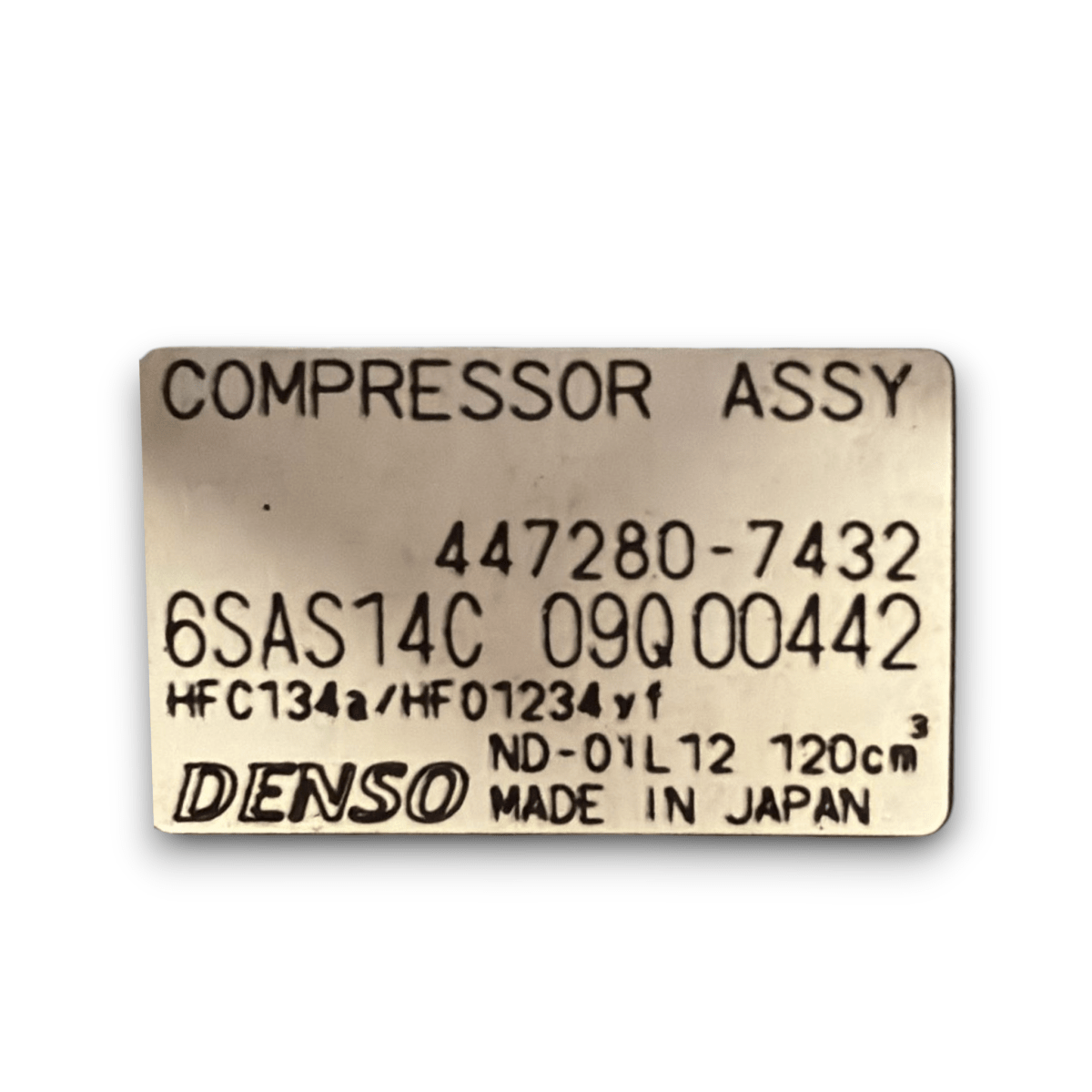 Compressore aria condizionata mercedes-benz classe b w246 2.0 diesel cod : 447280-7432 (2014 - 2021) - F&P CRASH SRL - Ricambi Usati