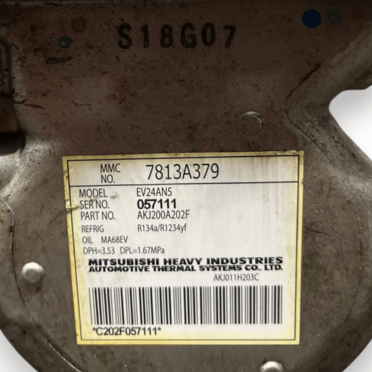 Compressore Aria Condizionata Mitsubishi Outlander IV 2.4 Benzina - Hybrid (2019 al 2021) cod: 7813A379 - F&P CRASH SRLS - Ricambi Usati