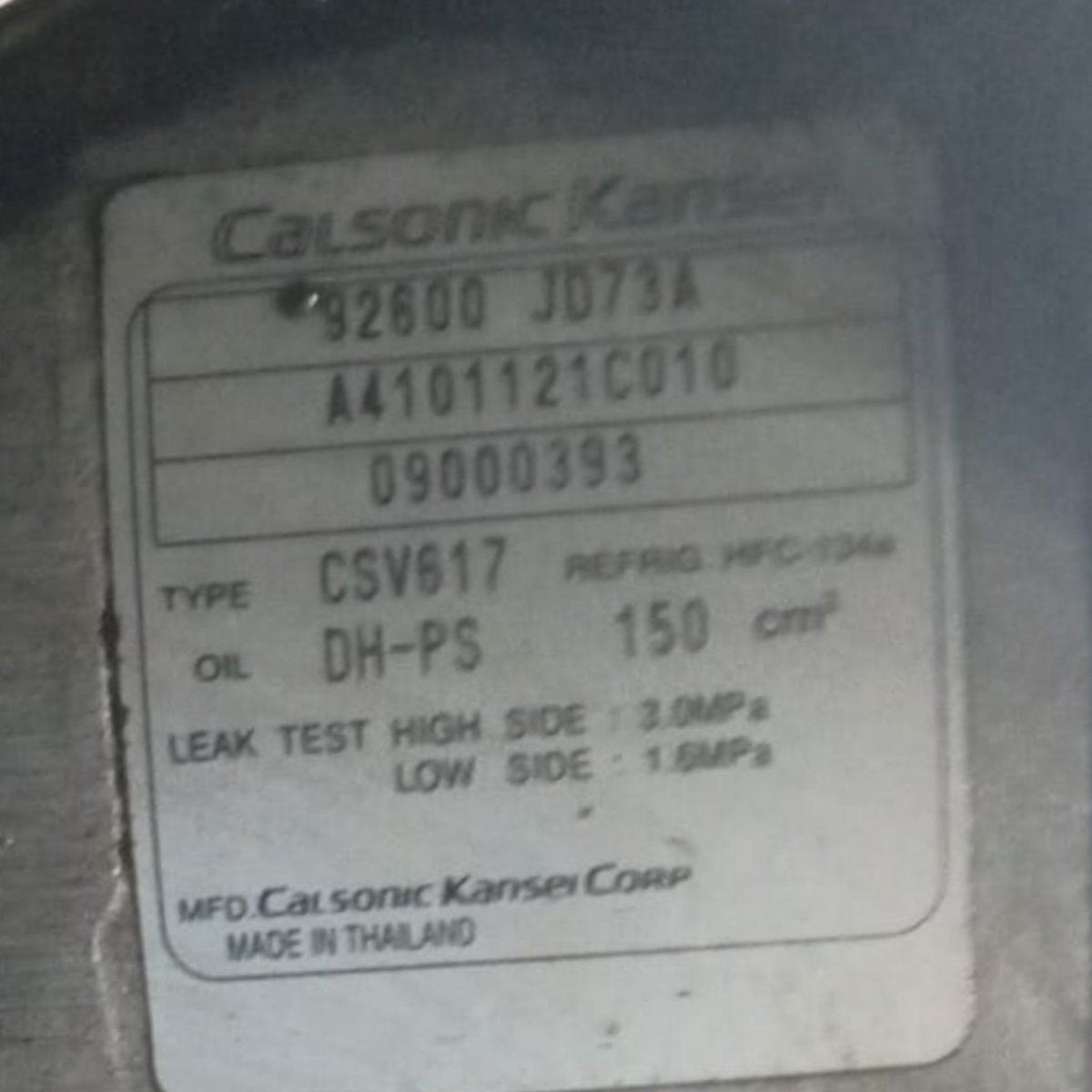 Compressore aria condizionata nissan qashqai j10 cod . a4101121c010 1.5 diesel (2006 > 2014) - F&P CRASH SRL - Ricambi Usati