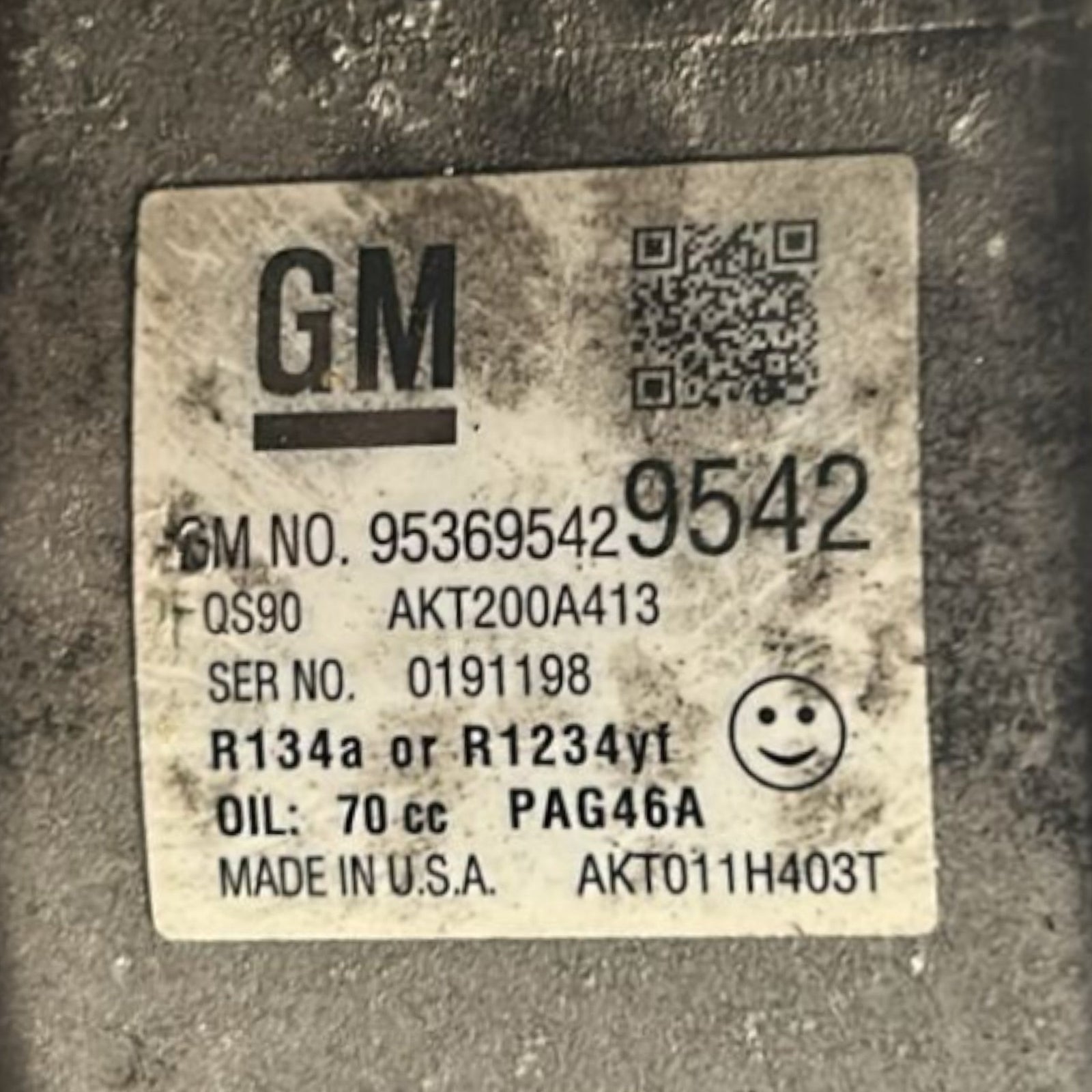 Air Conditioning Compressor Opel Mokka 1.7 Diesel code.953695429542 (2012 > 2019) - F&P CRASH SRLS - Used Parts