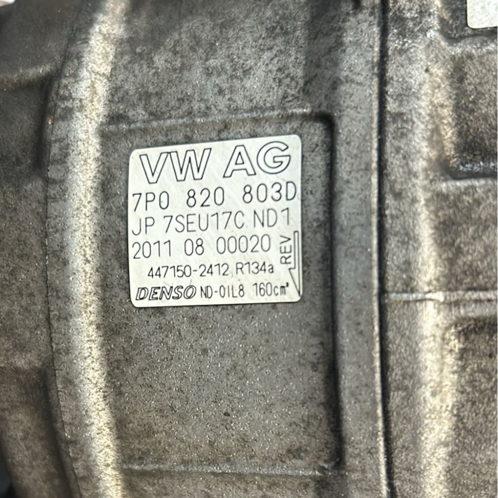 Air Conditioning Compressor Porsche Cayenne 3.0 Diesel code: 7P0820803D (2010 > 2017) - F&P CRASH SRLS - Used Parts